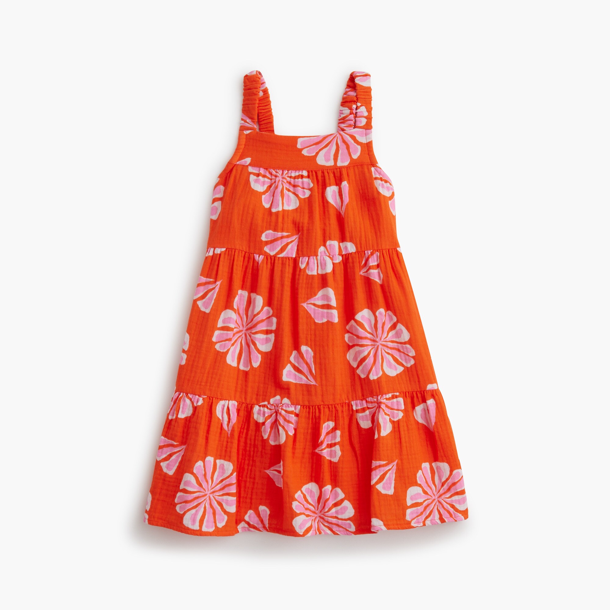 girls' flower gauze tiered dress for girls