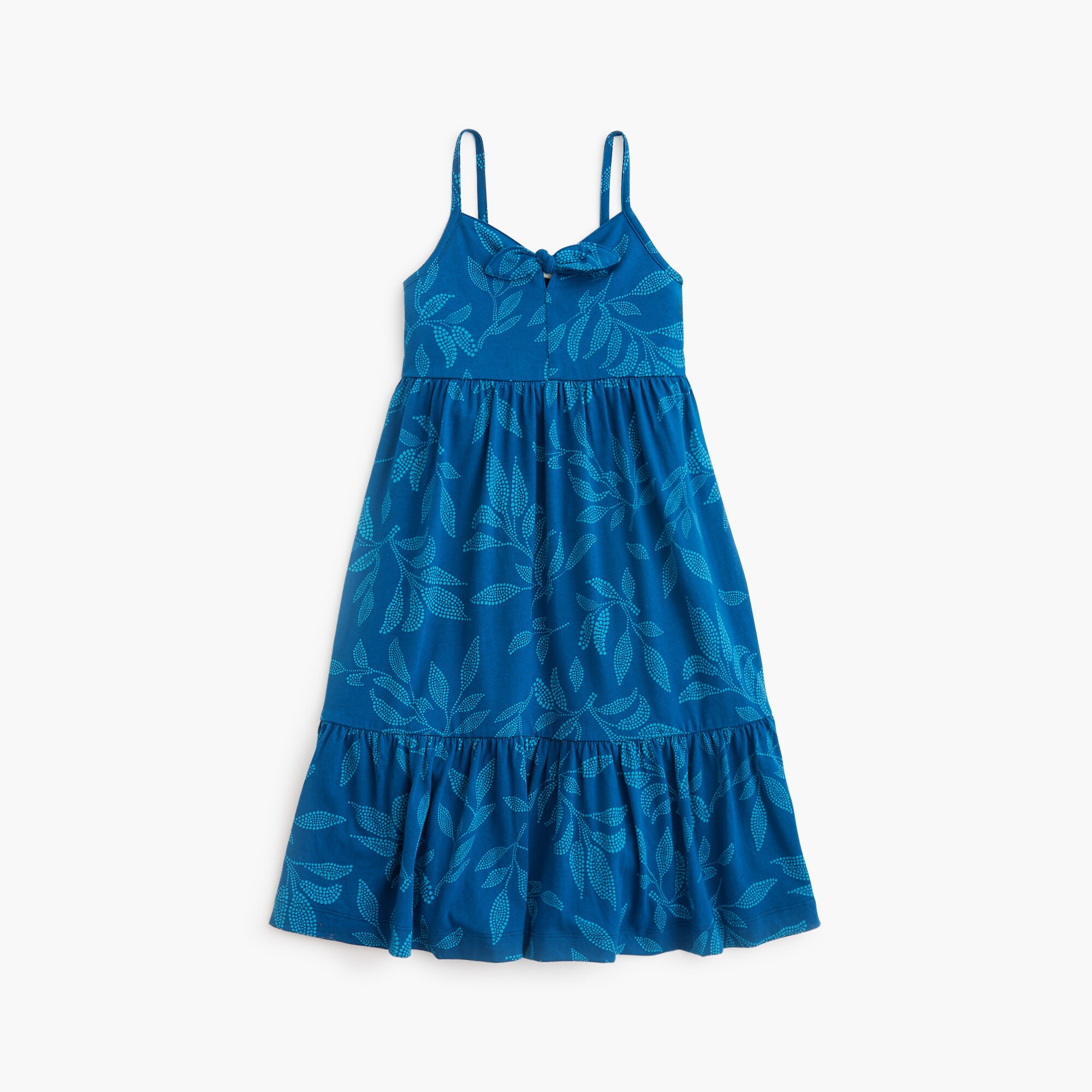 Girls' jungle-print knit midi dress