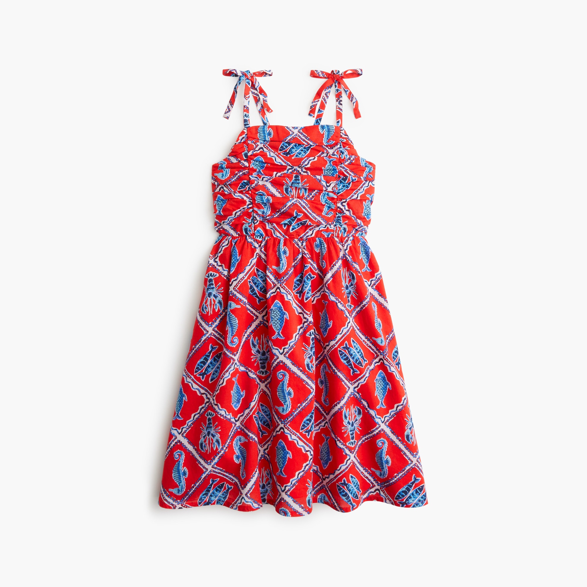 girls' ruched-bodice dress for girls