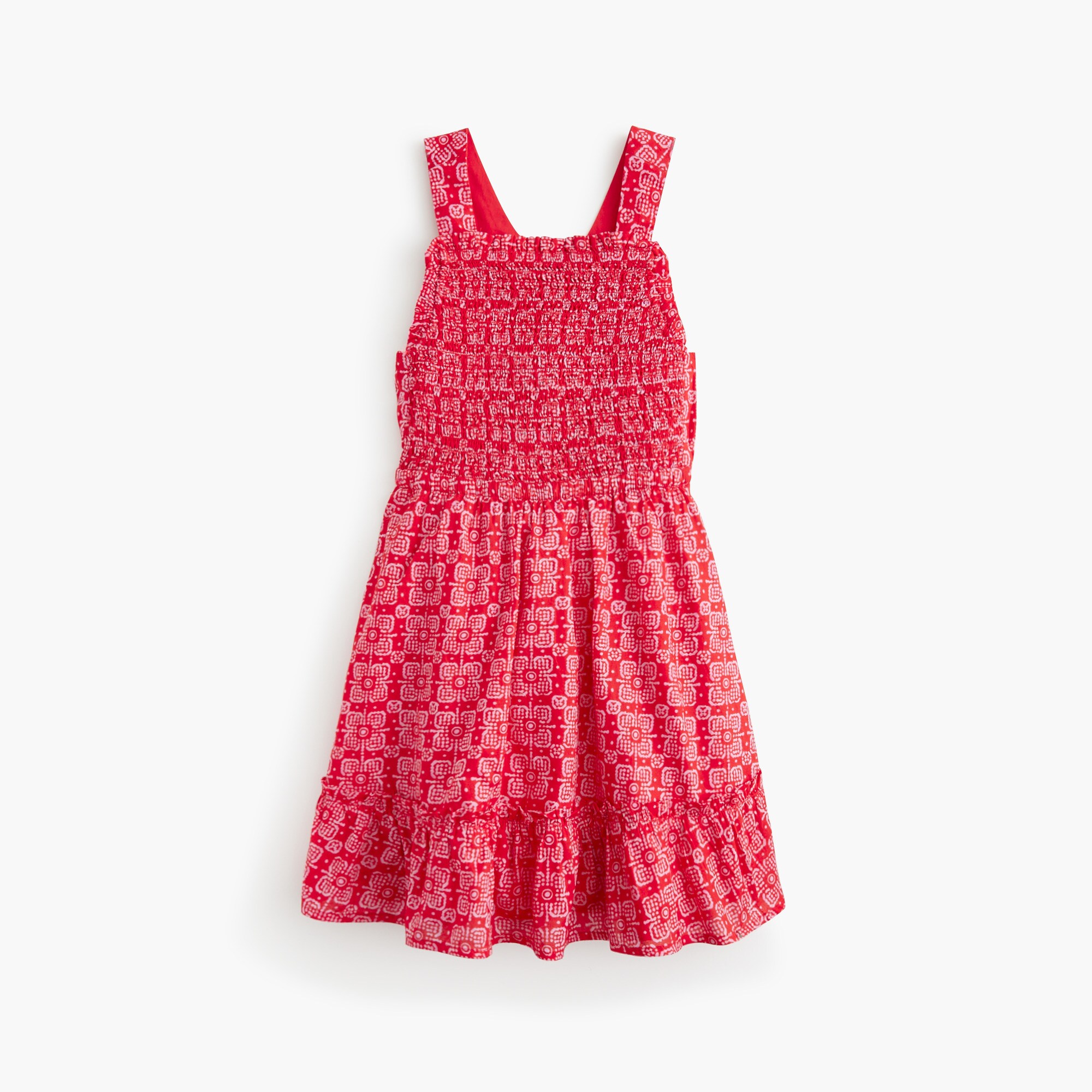  Girls' smocked cross-back dress