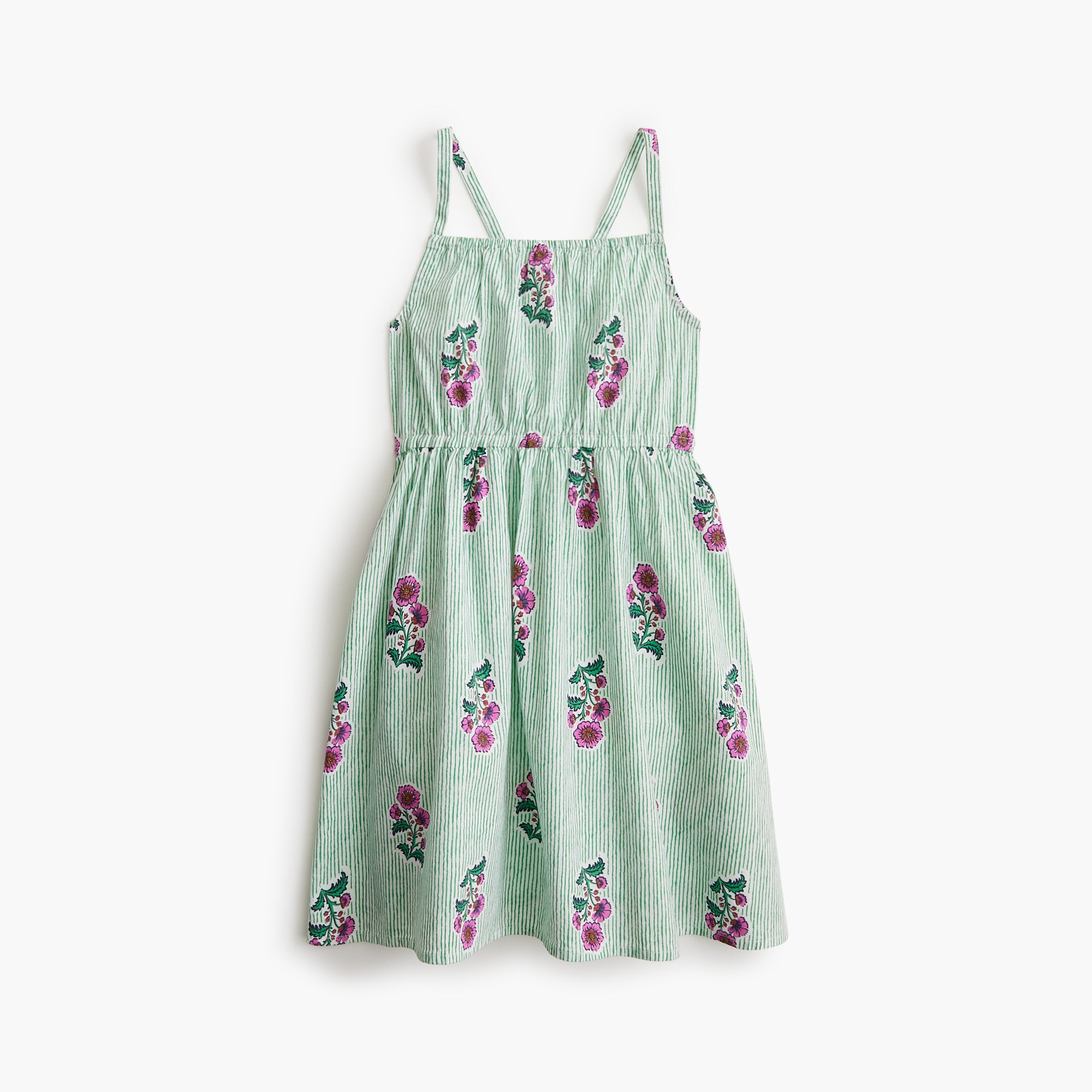 girls' block-print tank dress for girls