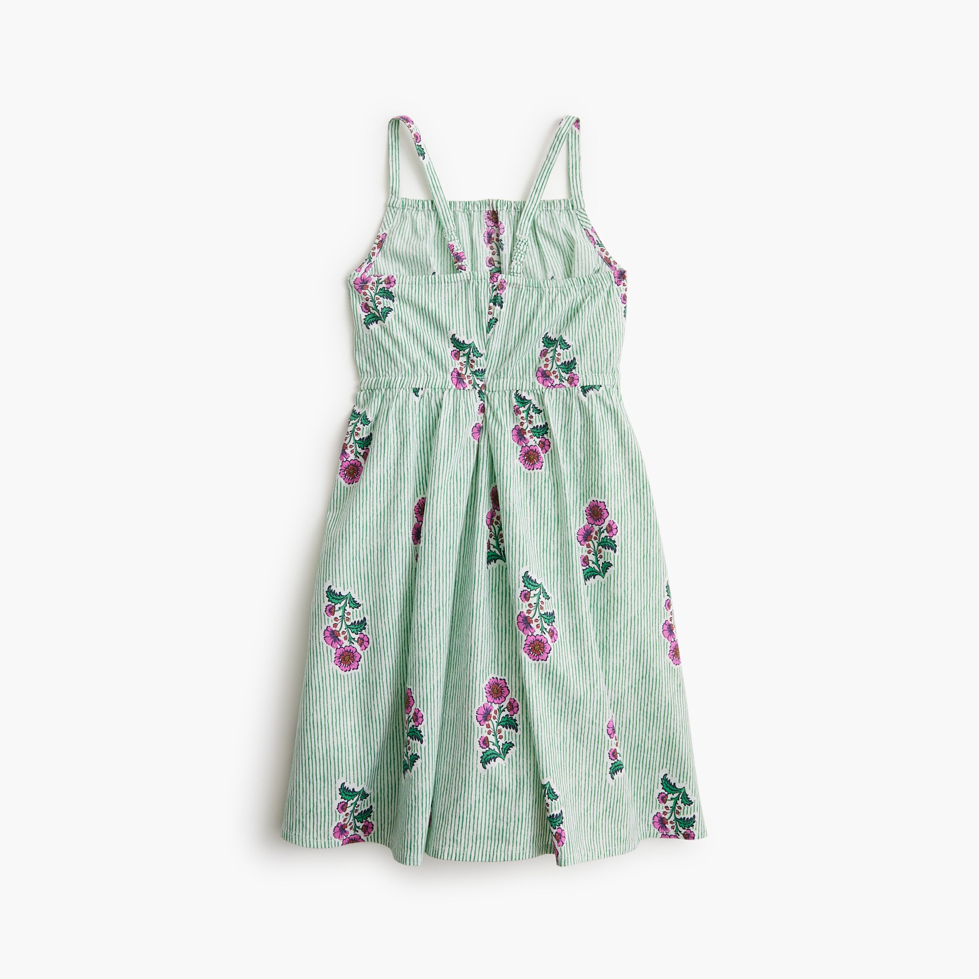 Girls' block-print tank dress