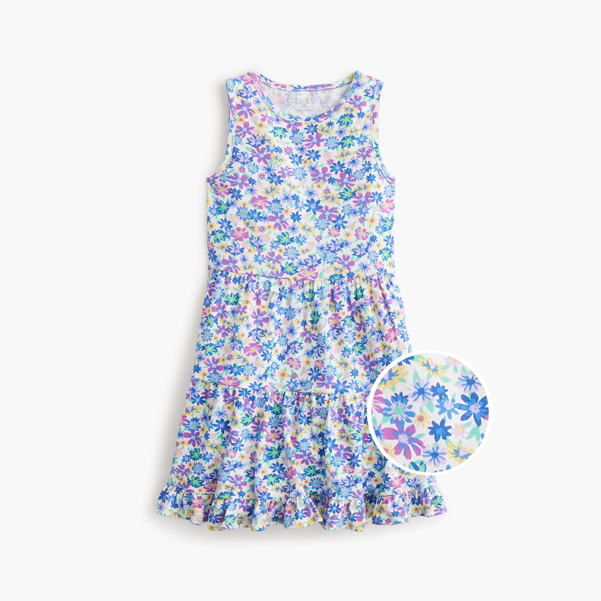 girls Girls' floral knit tank dress