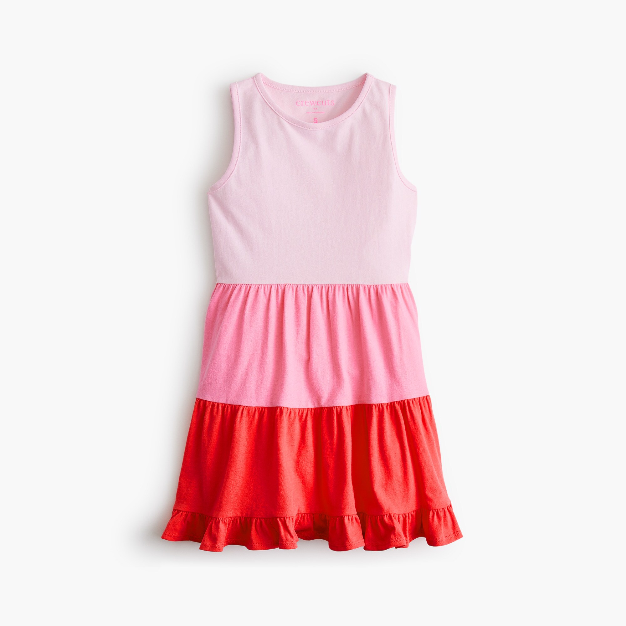 factory: girls' colorblock knit tank dress for girls