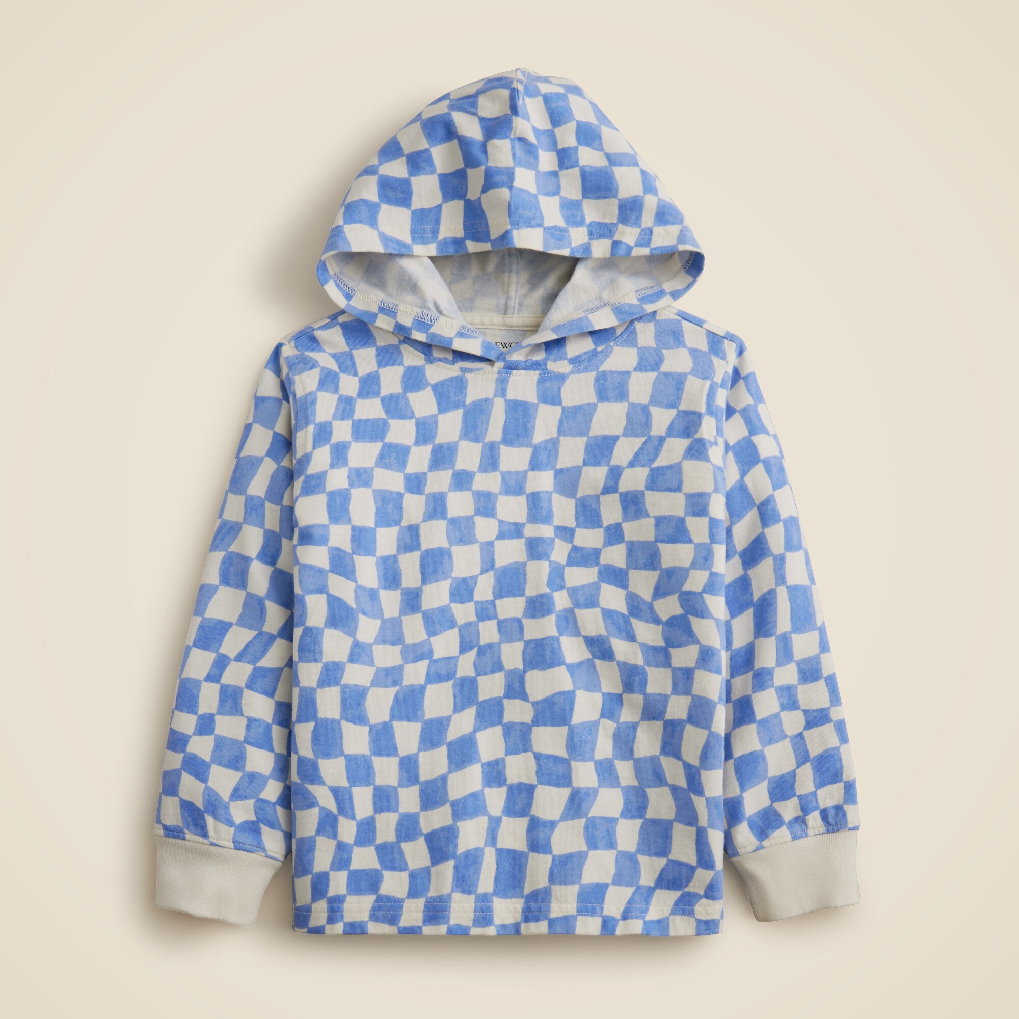 boys Kids' lightweight cotton hoodie in checkerboard