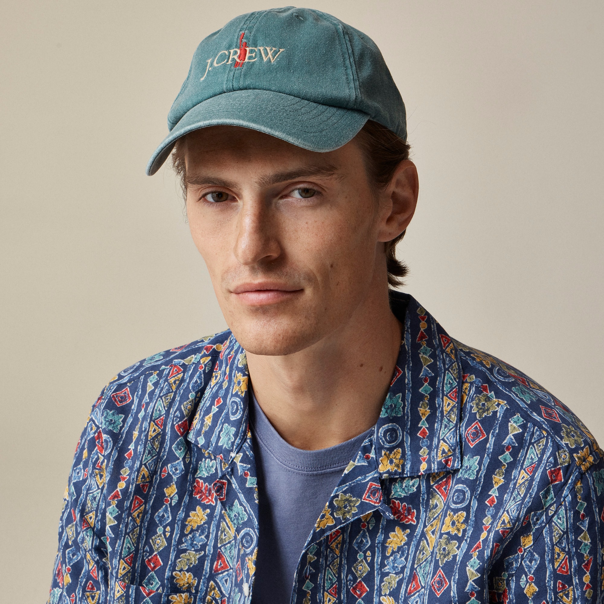 mens Embroidered oarsman cotton baseball cap