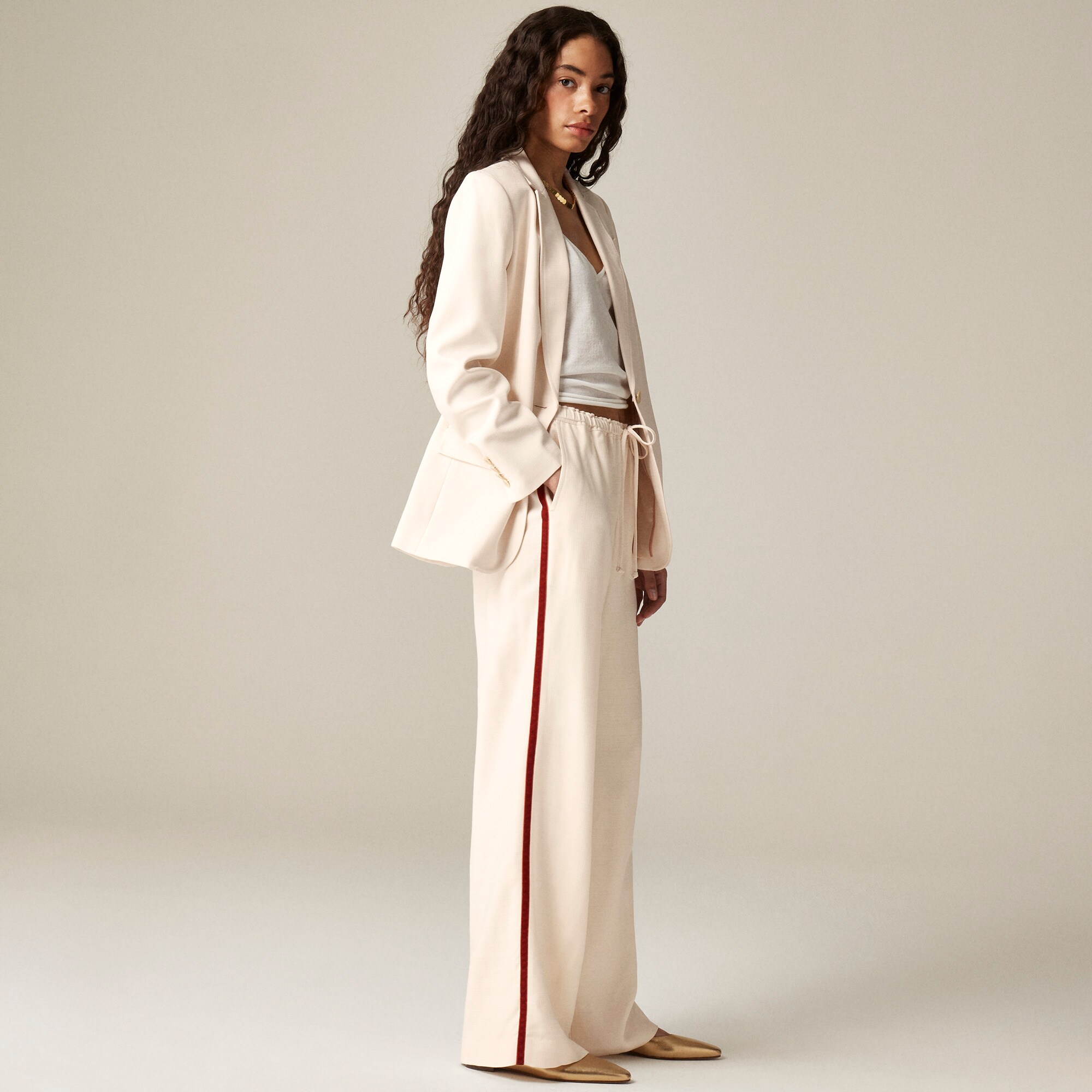  Tall Stratus side-stripe pant in luster canvas