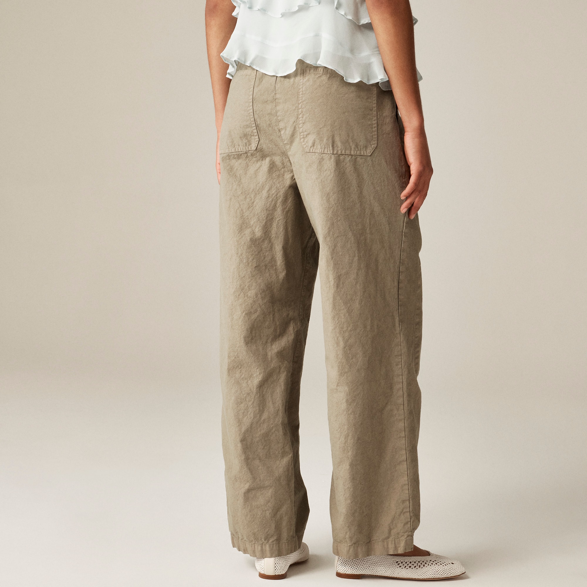 Relaxed utility pant in cotton blend