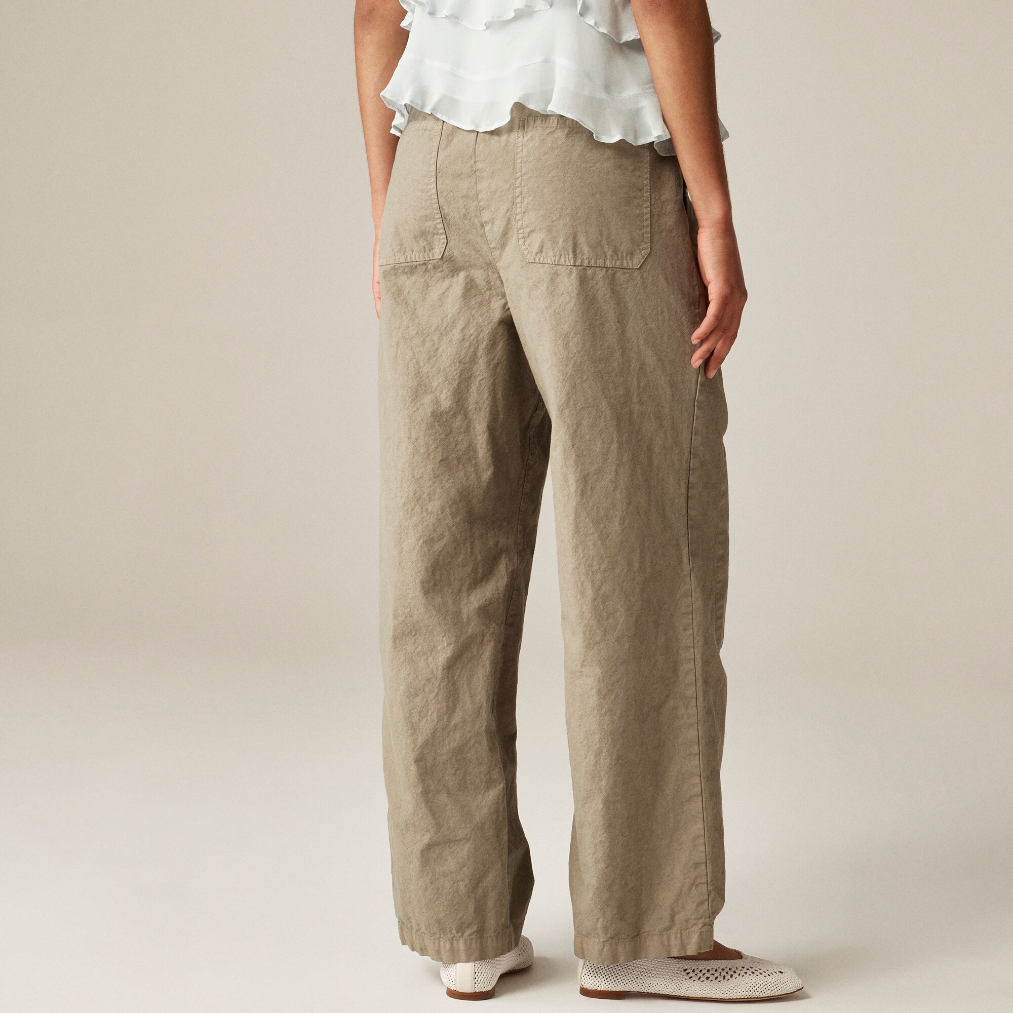Relaxed utility pant in cotton blend