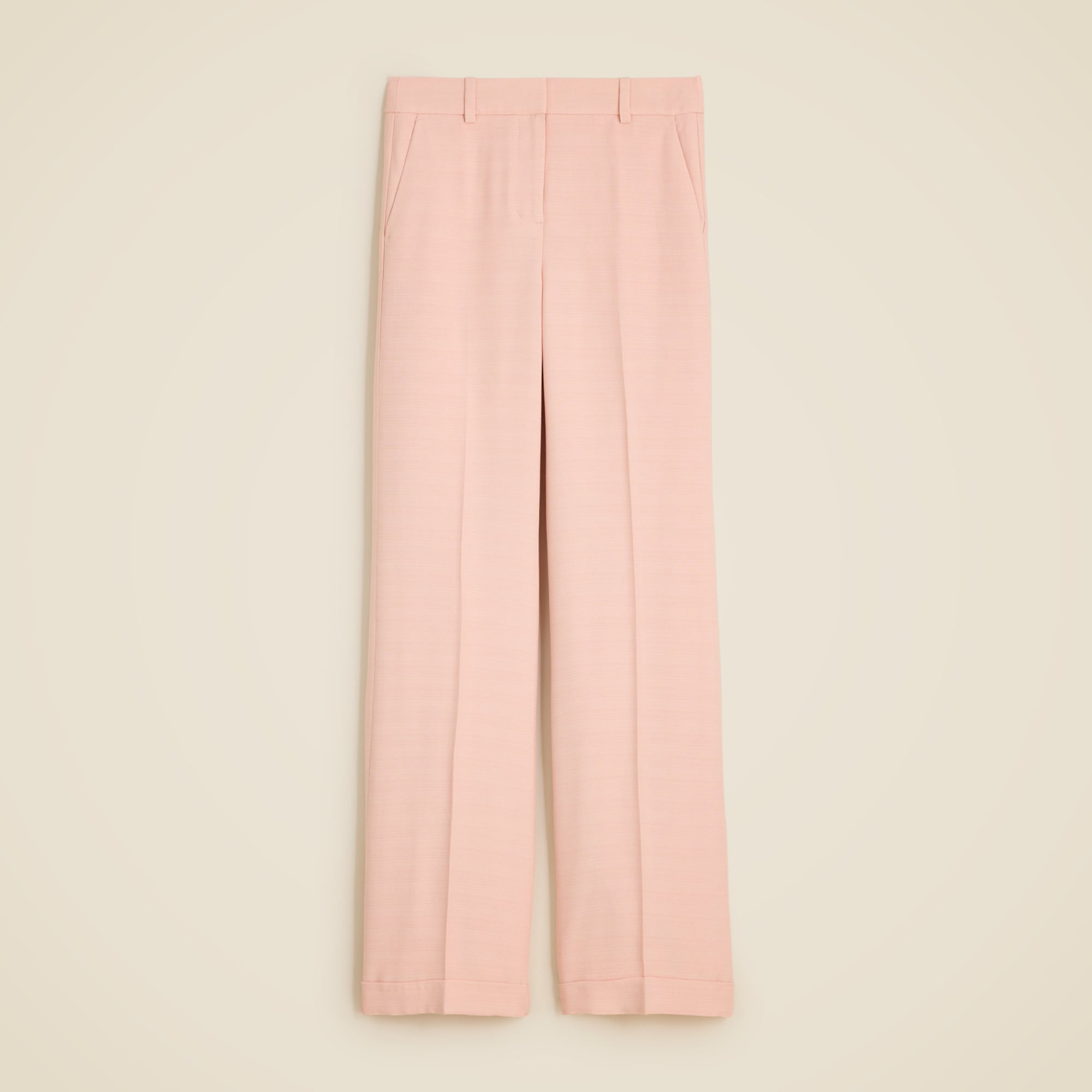 Petite Carolina flare pant in stretch linen blend