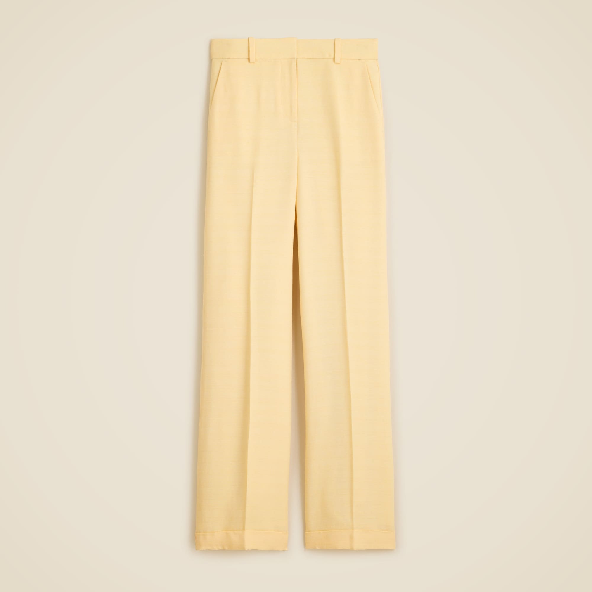 womens Cuffed wide-leg trouser in luster canvas