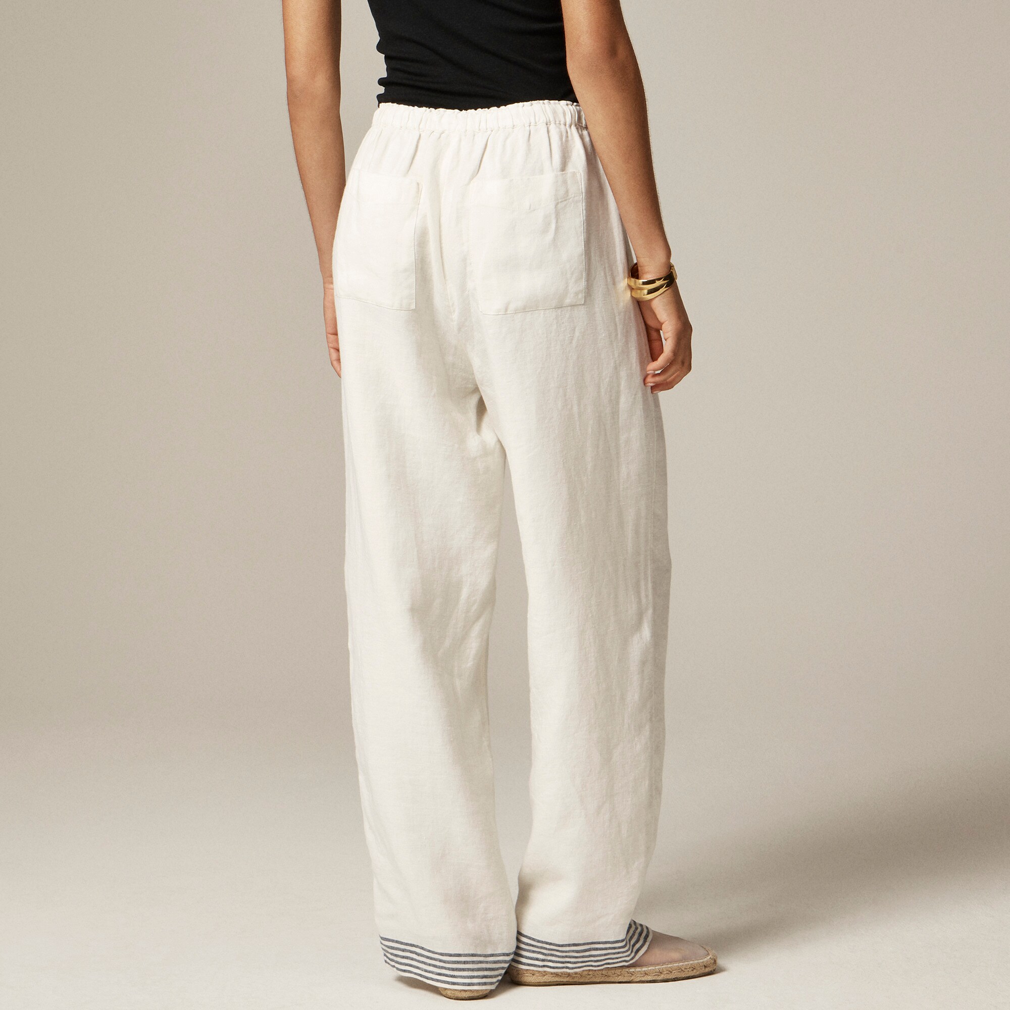 Petite new Soleil pant in striped linen