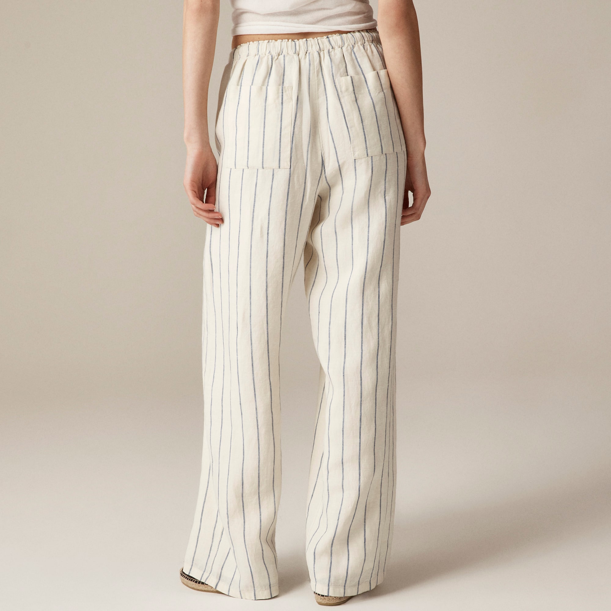 womens New Soleil pant in striped linen