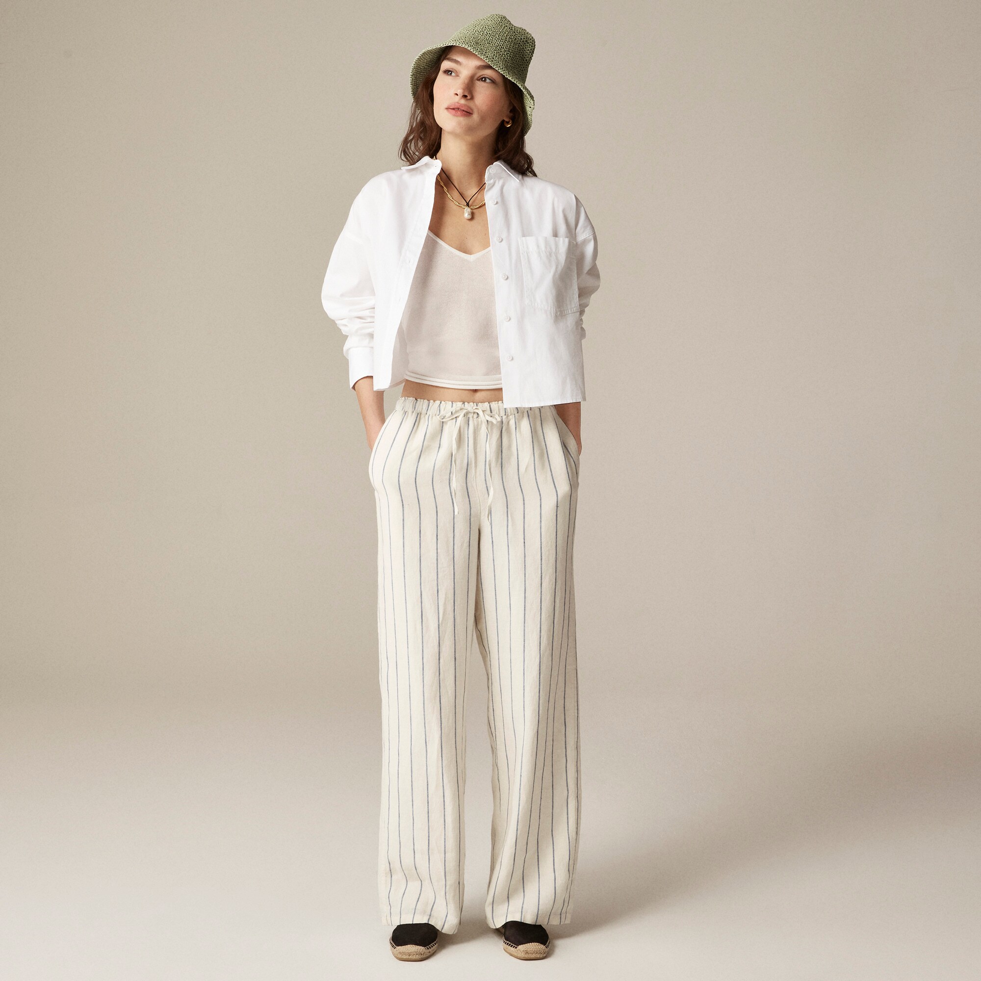 New Soleil pant in striped linen