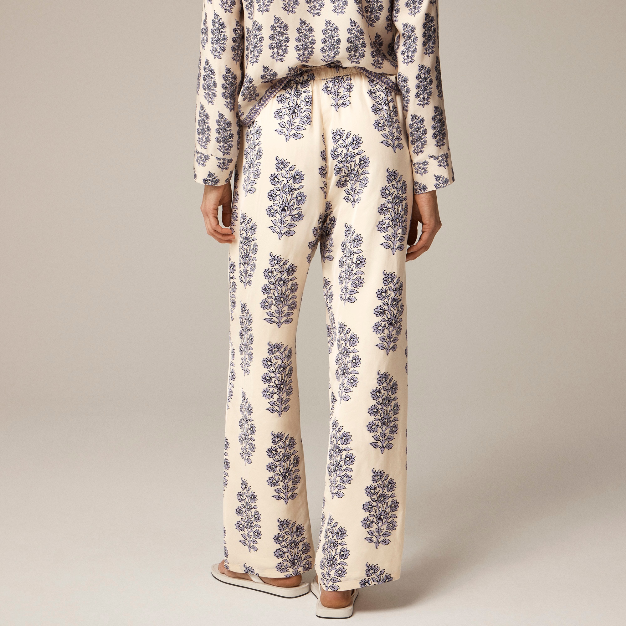 New Soleil pant in blooming lilac block print