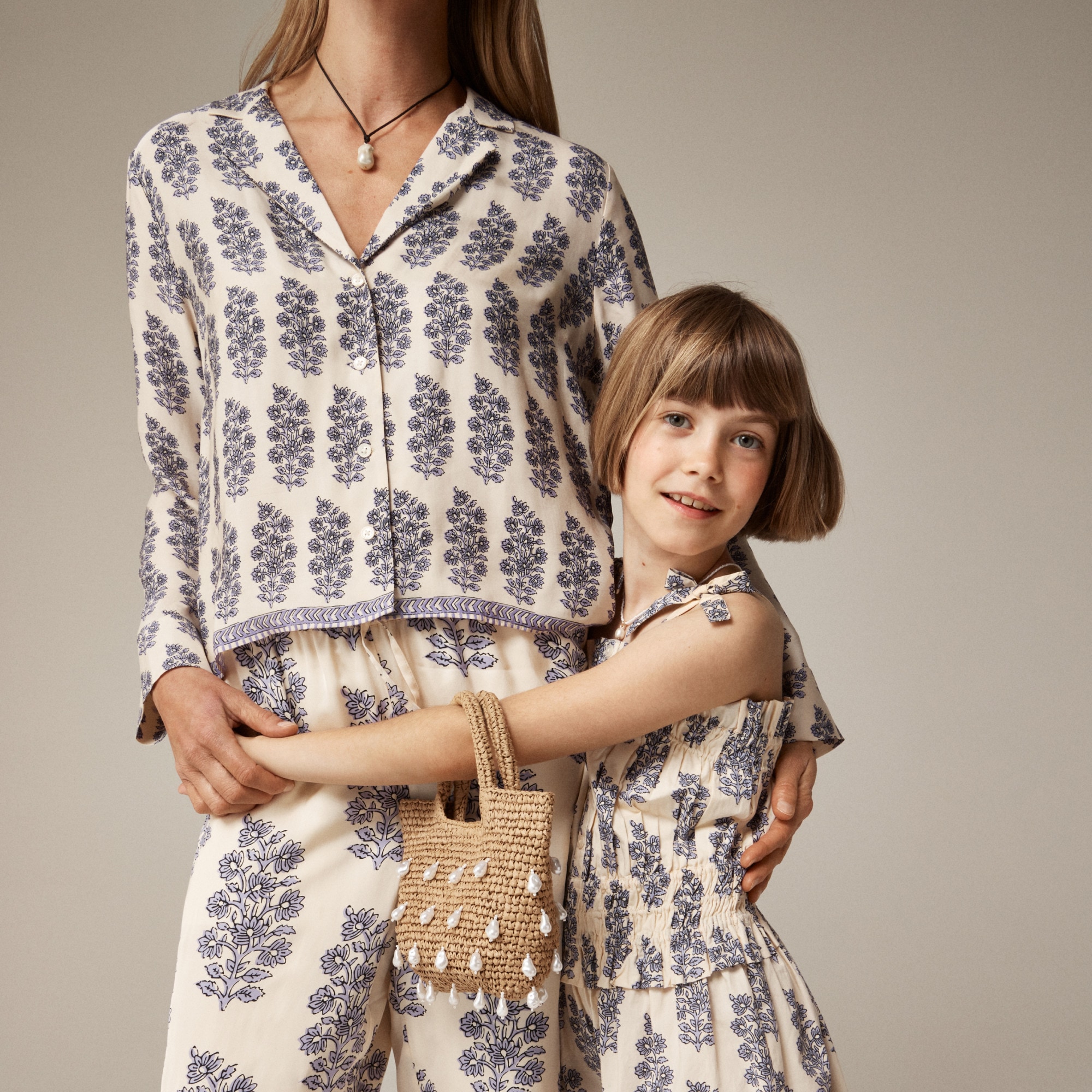New Soleil pant in blooming lilac block print