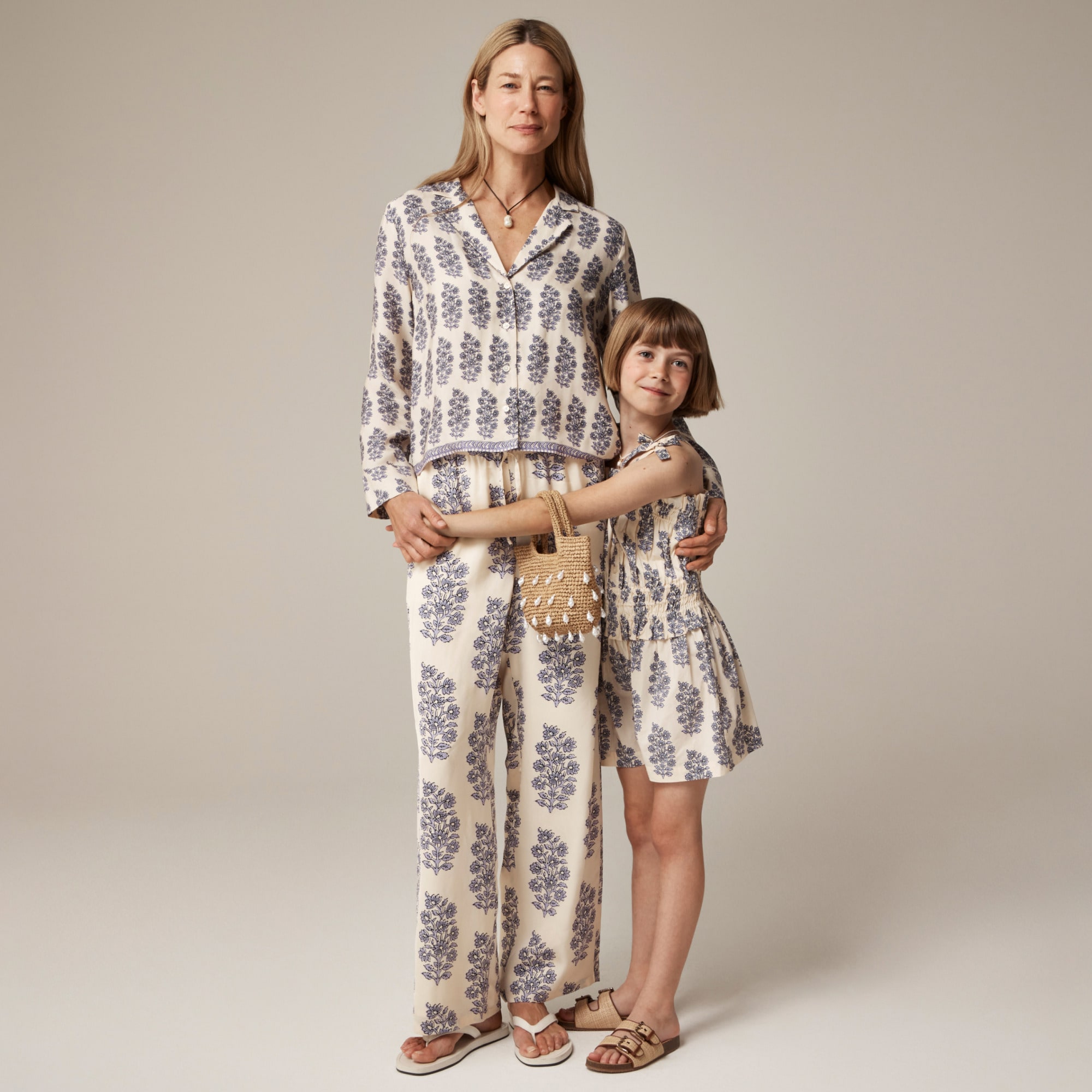 New Soleil pant in blooming lilac block print