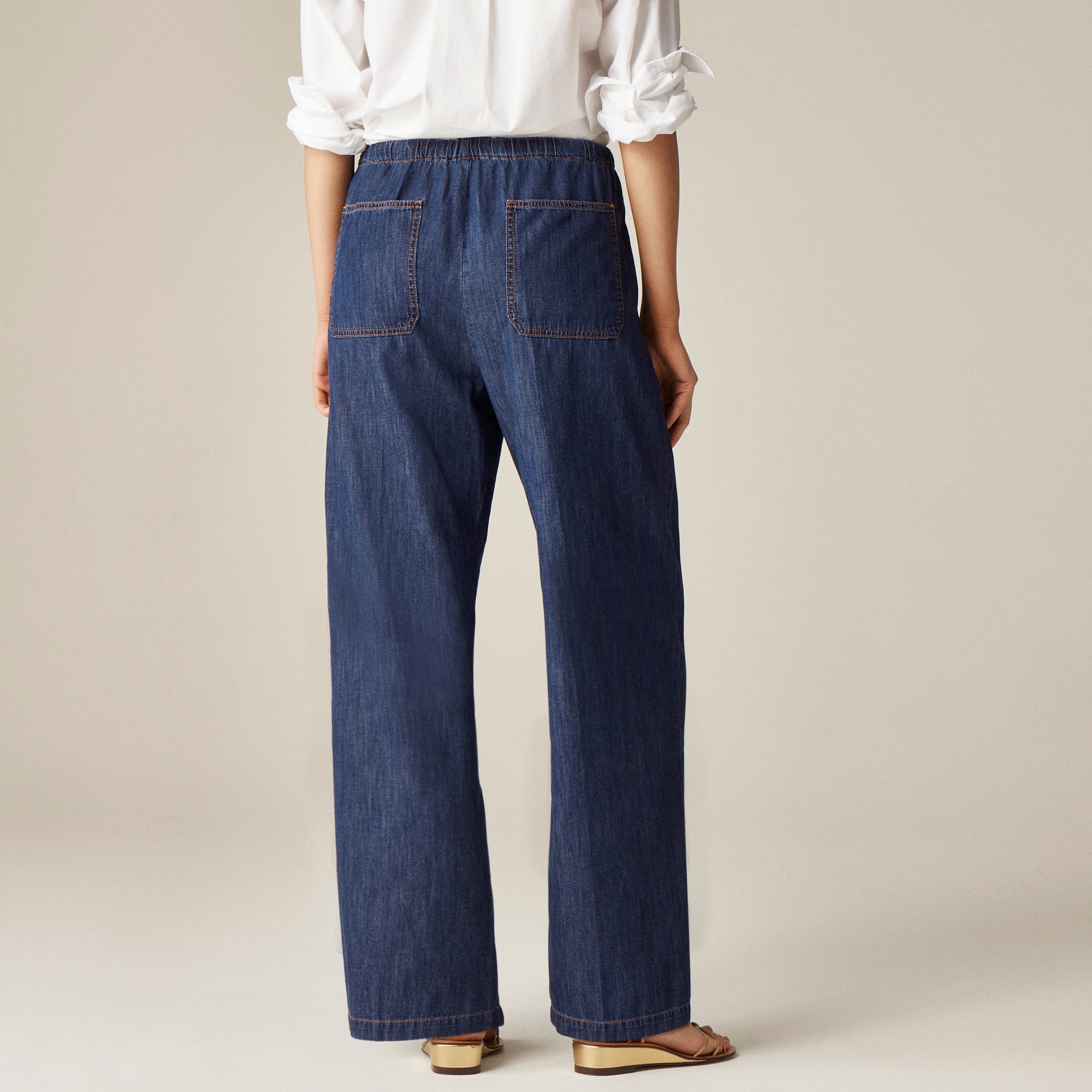 womens Relaxed utility pant in chambray