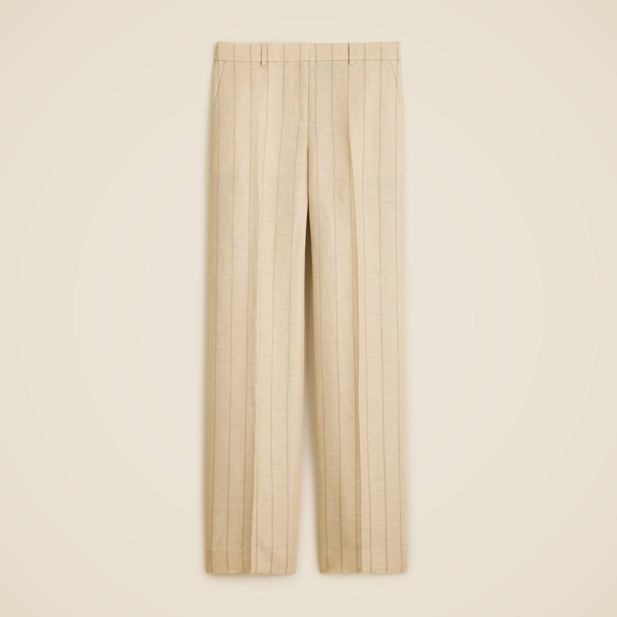 womens Wide-leg trouser in striped linen blend