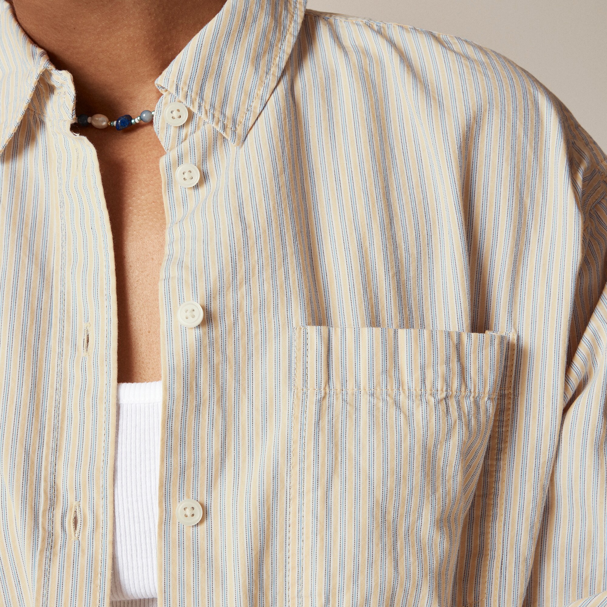 Étienne oversized shirt in striped cotton poplin