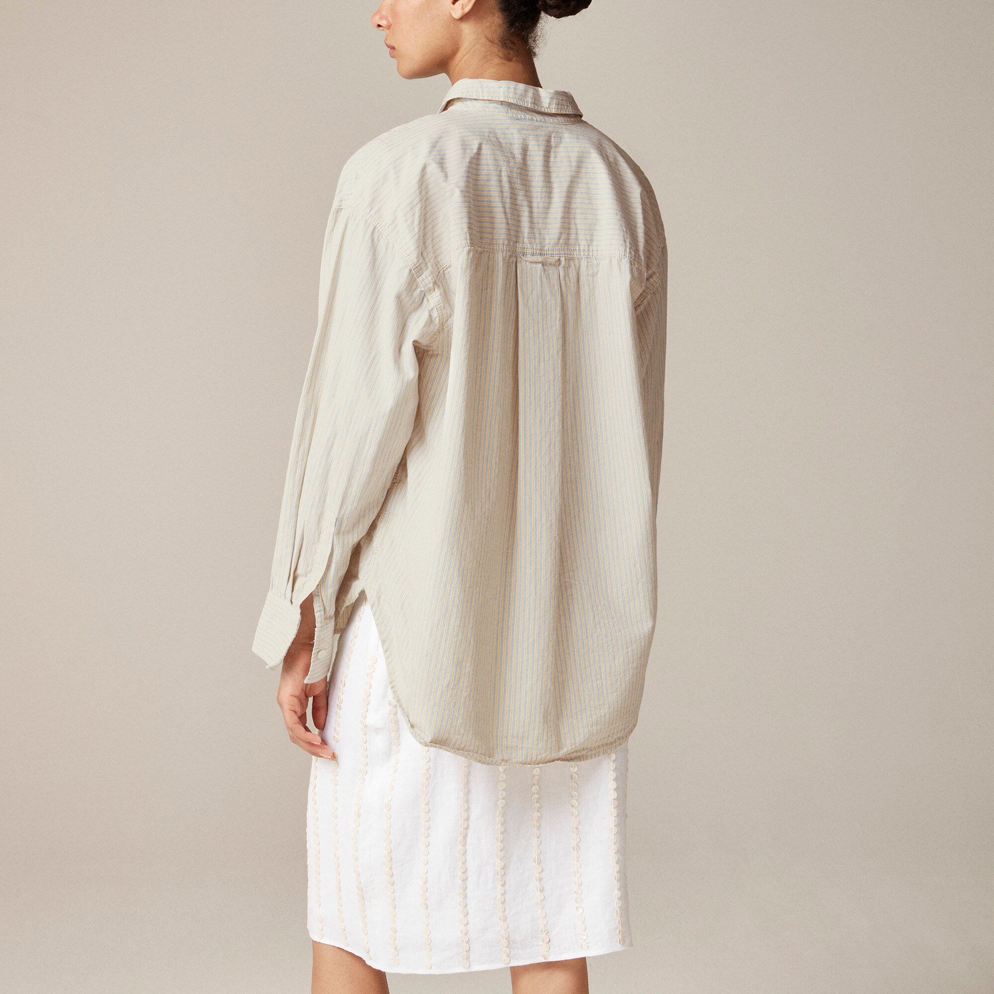 Étienne oversized shirt in striped cotton poplin