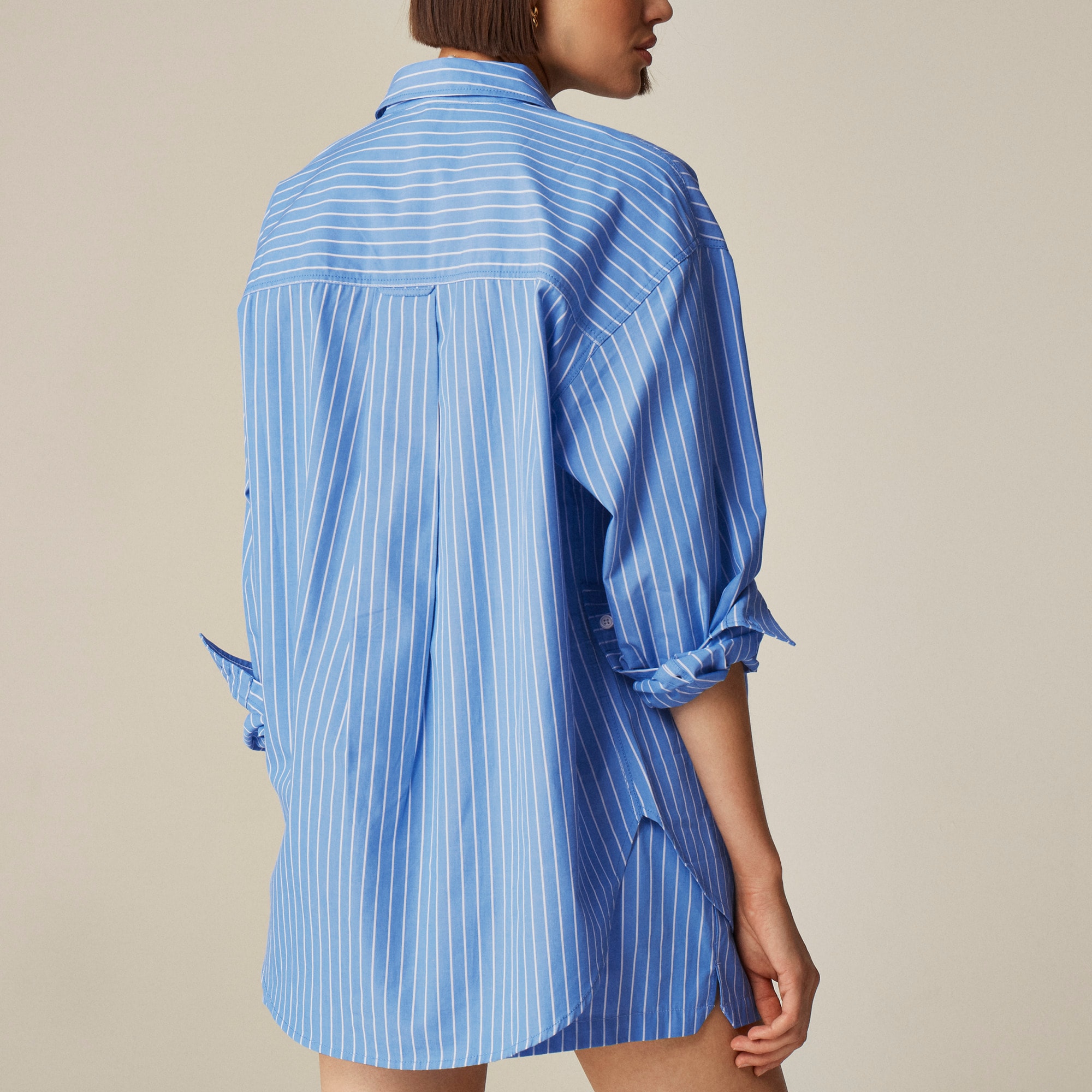 Étienne oversized shirt in striped cotton poplin