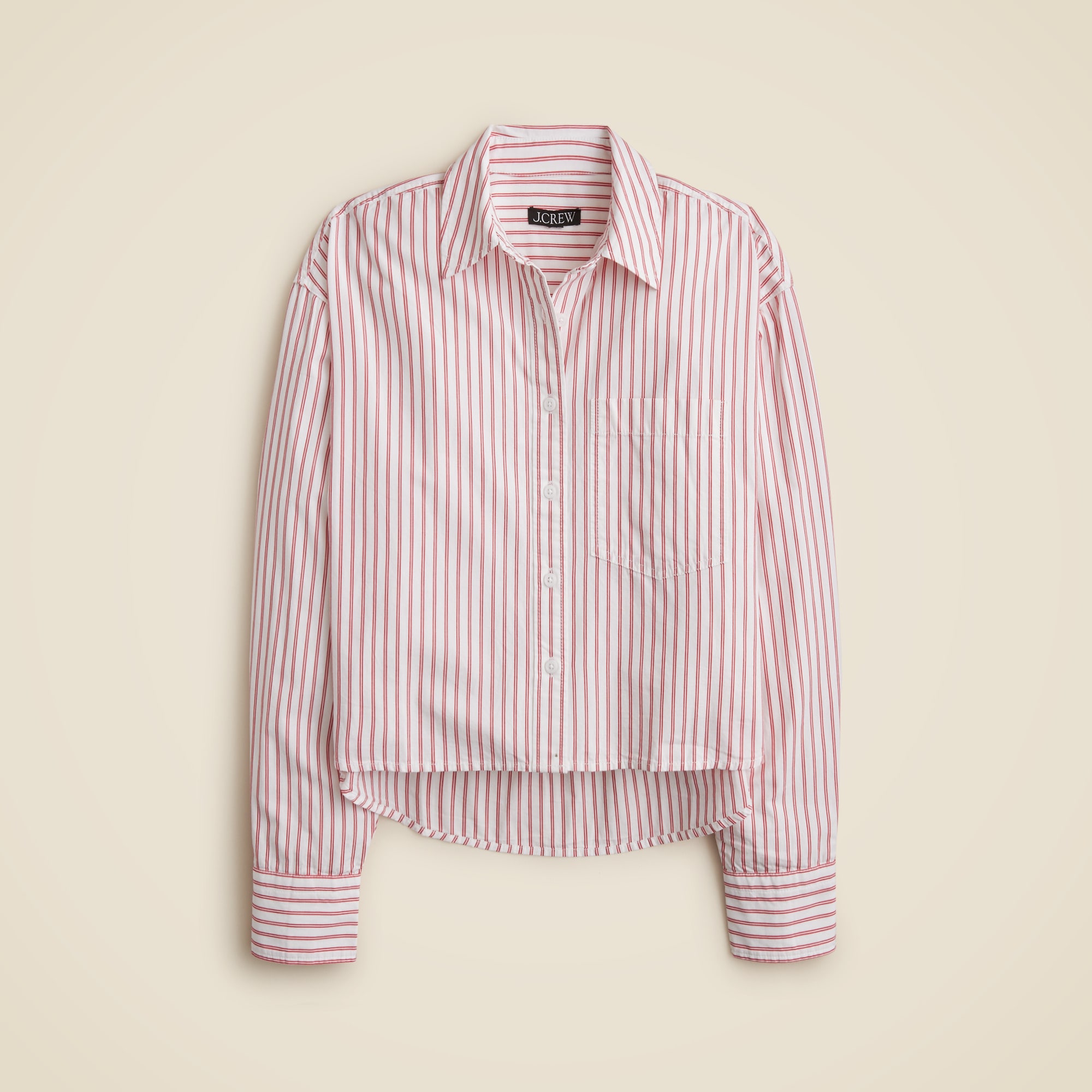 womens &Eacute;tienne cropped shirt in stripe