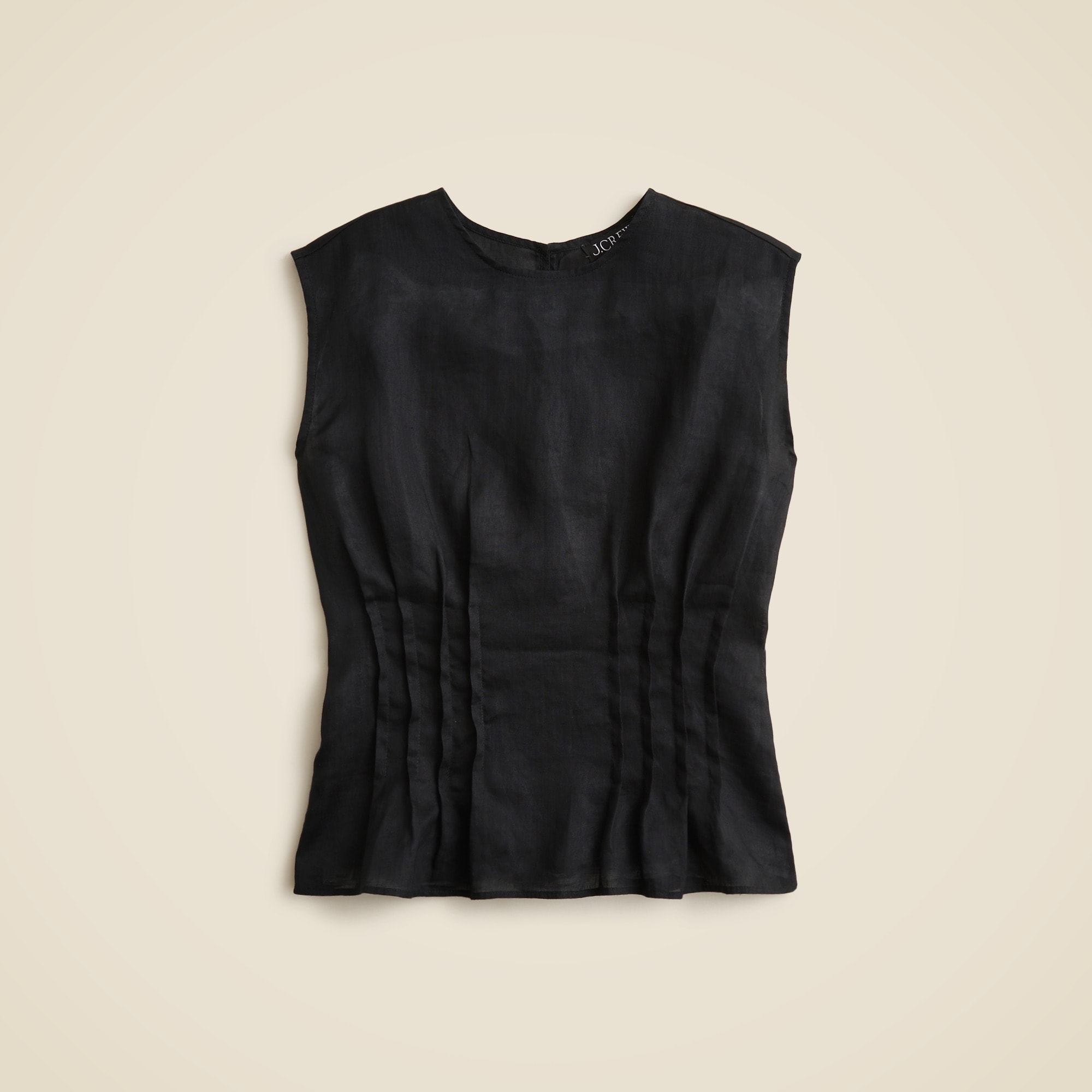 womens Pintuck shell top in ramie