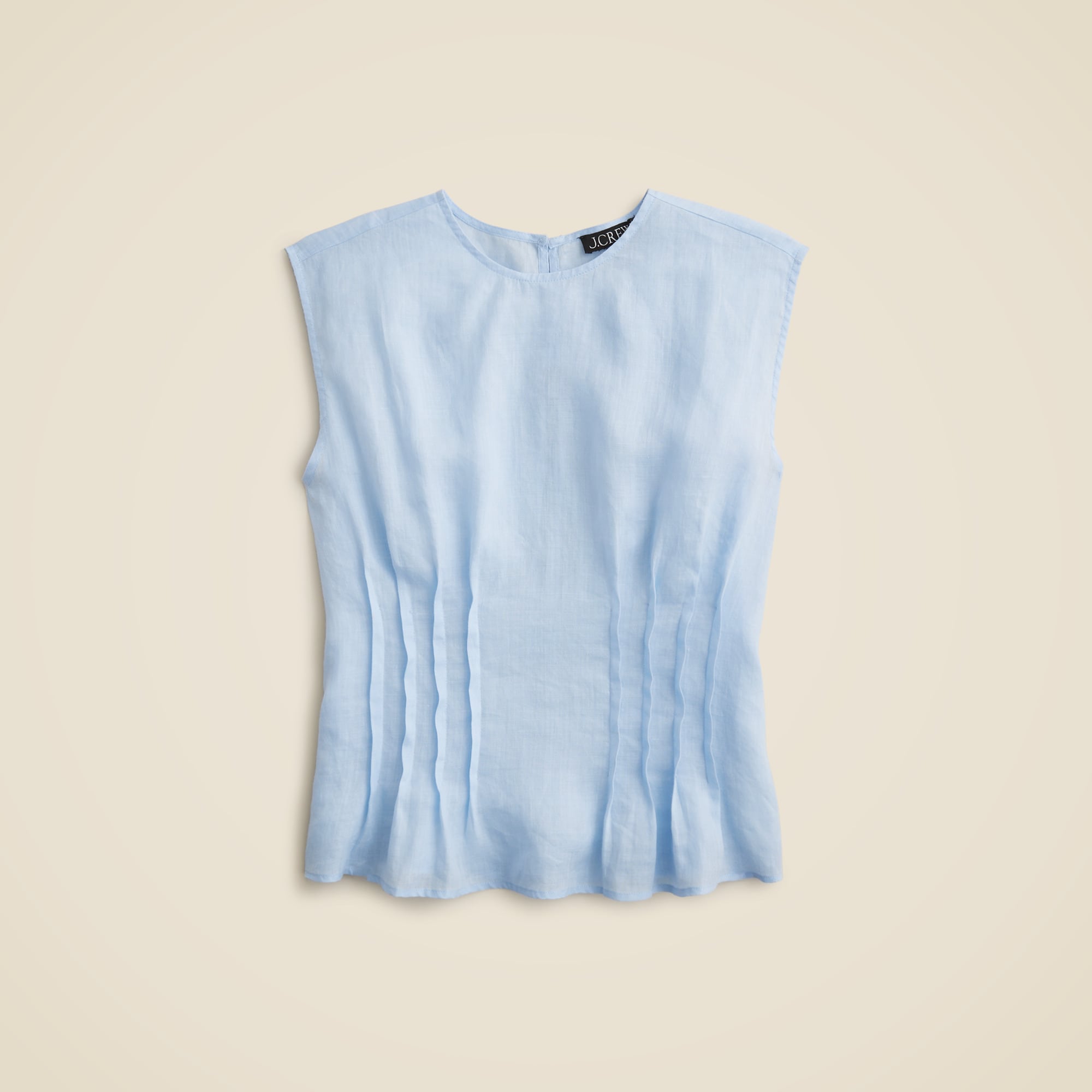 womens Pintuck shell top in ramie