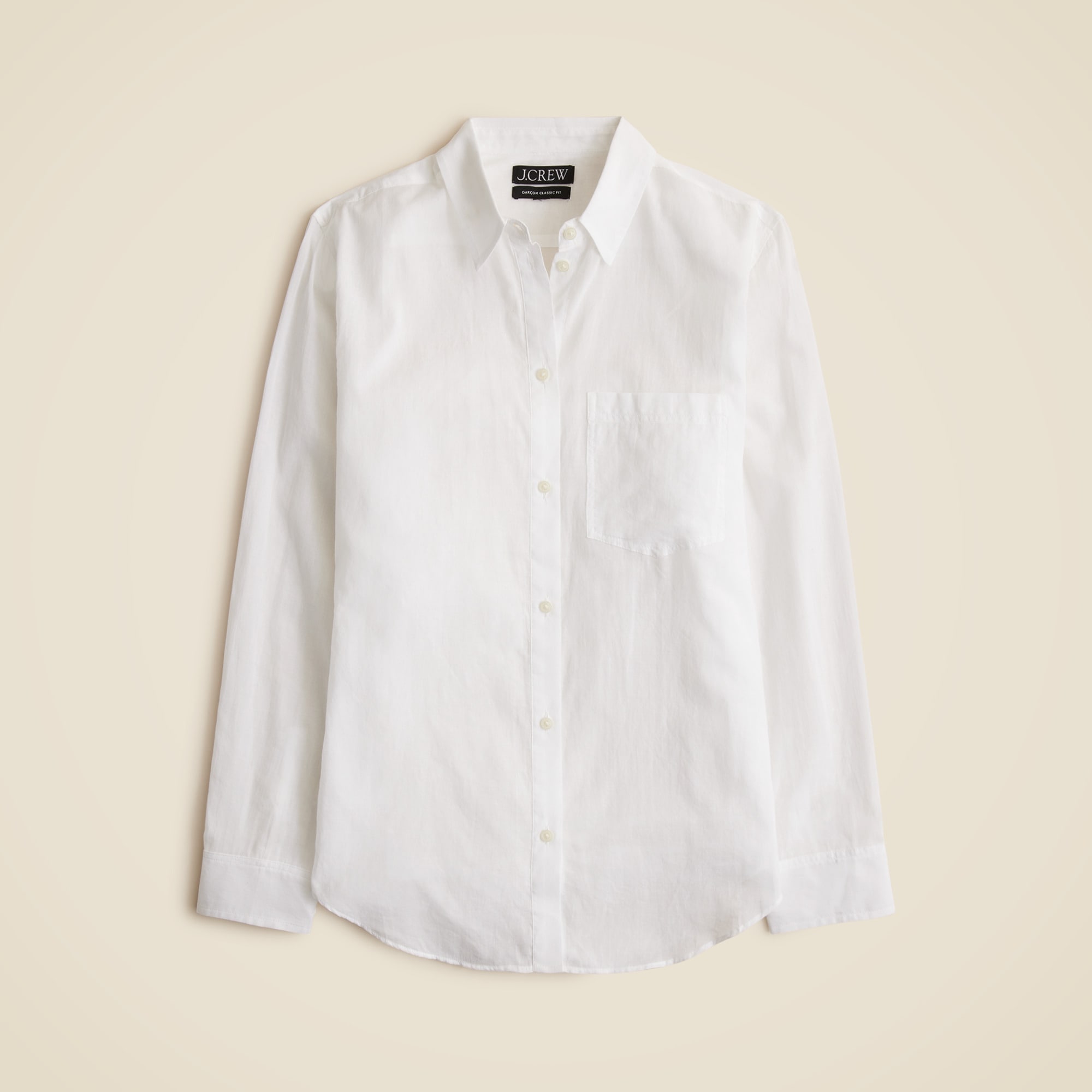 womens Gar&ccedil;on classic shirt in cotton voile
