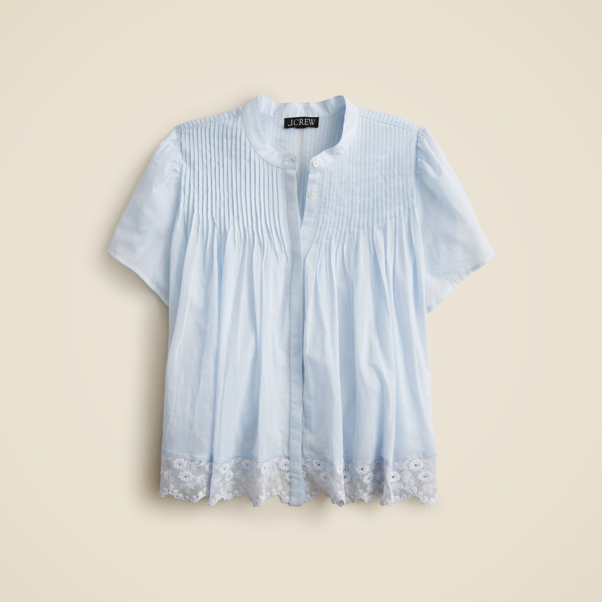 トップス lace collar hem shoulder pintuck SH lace collar hem