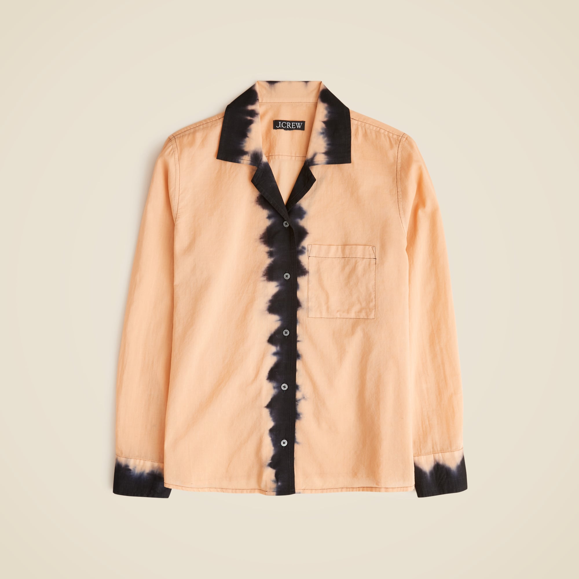  Dip-dyed button-up shirt in cotton voile