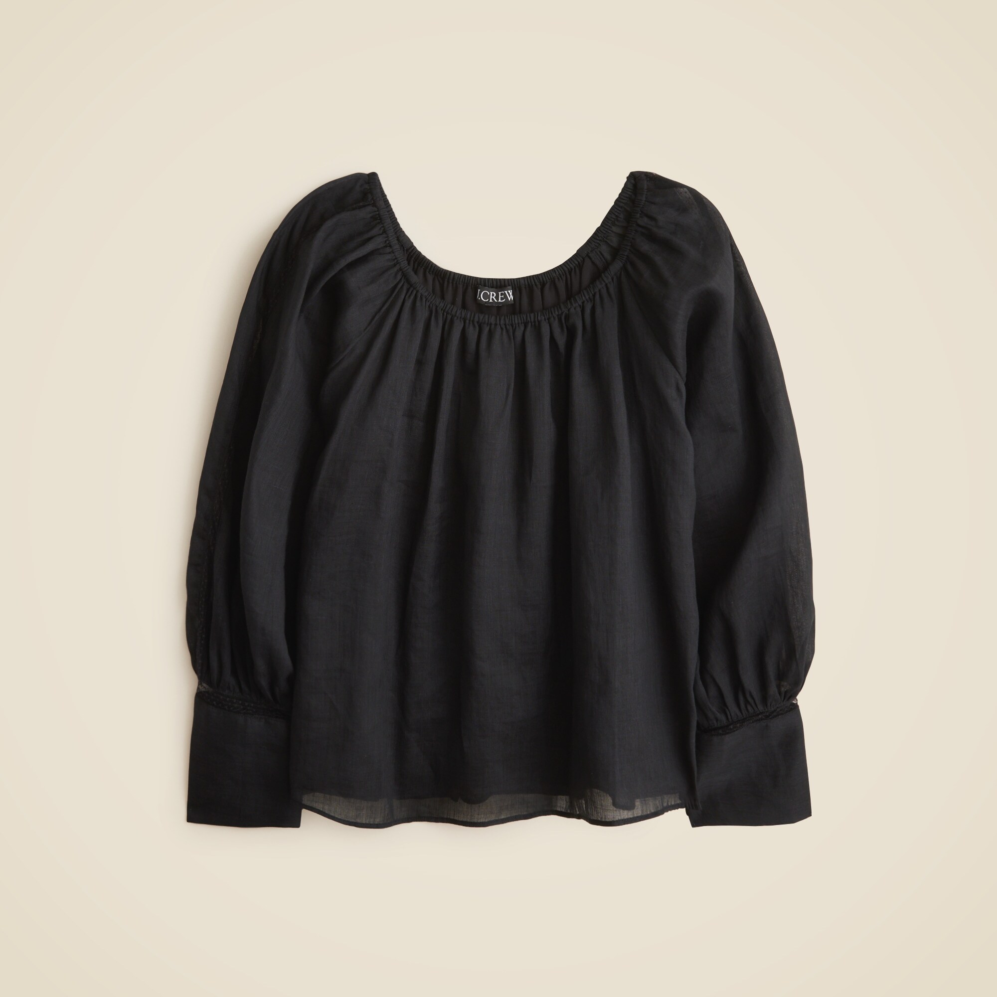 Lace-trim gathered top
