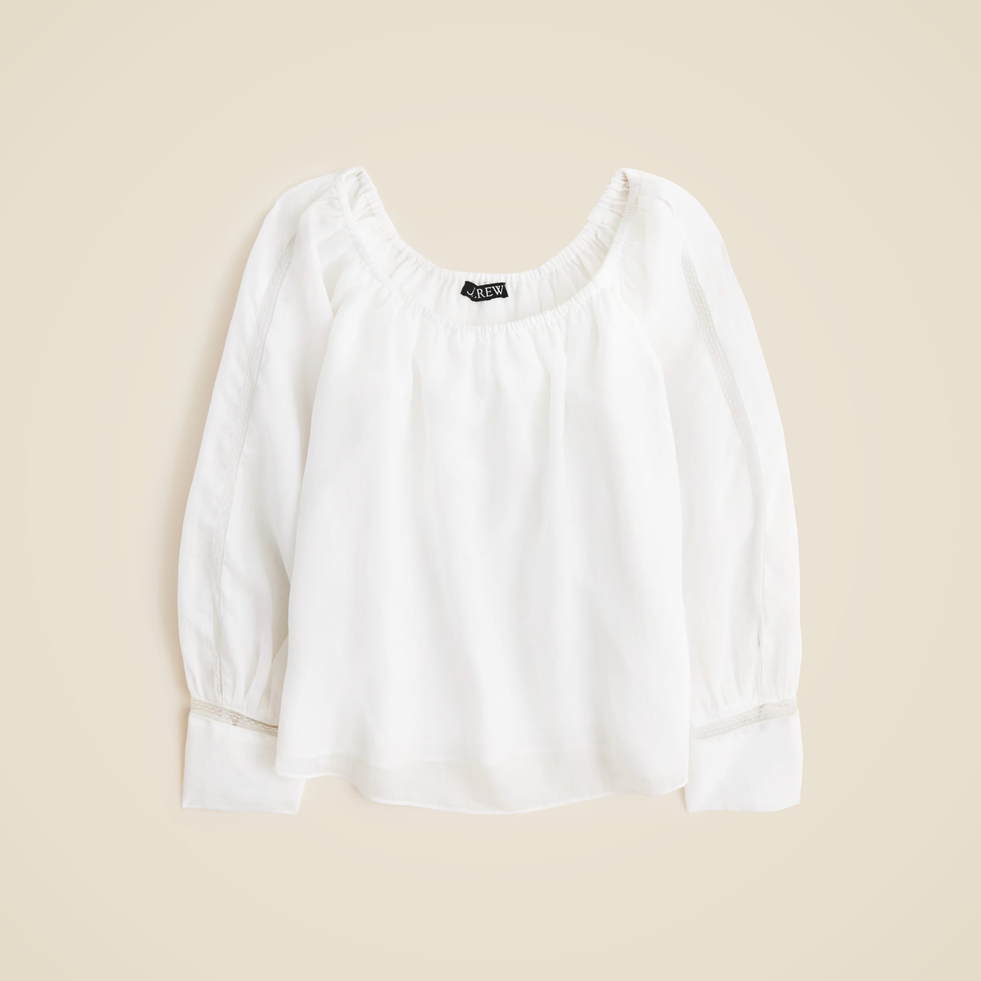 Lace-trim gathered top