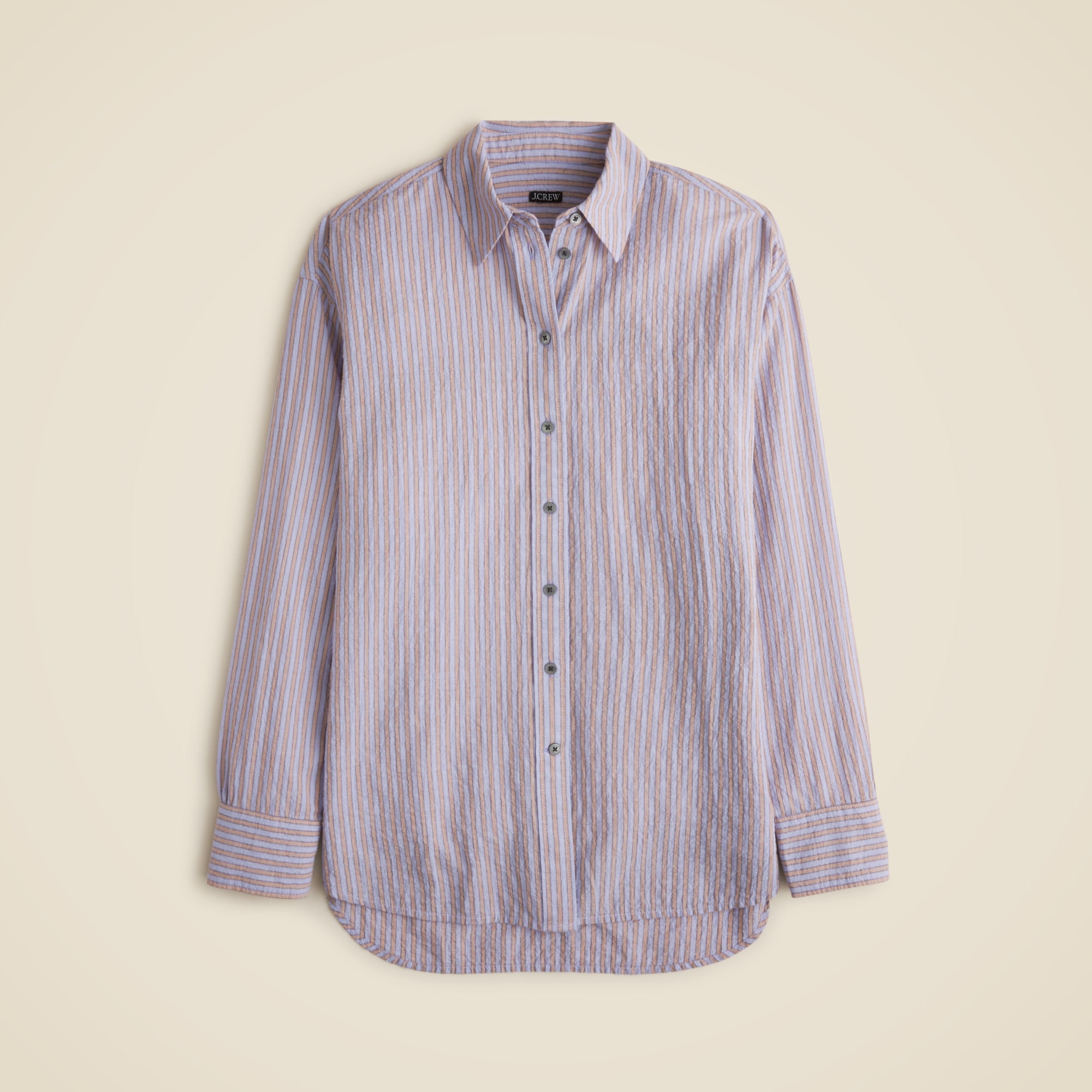 Étienne oversized shirt in textured cotton-blend poplin