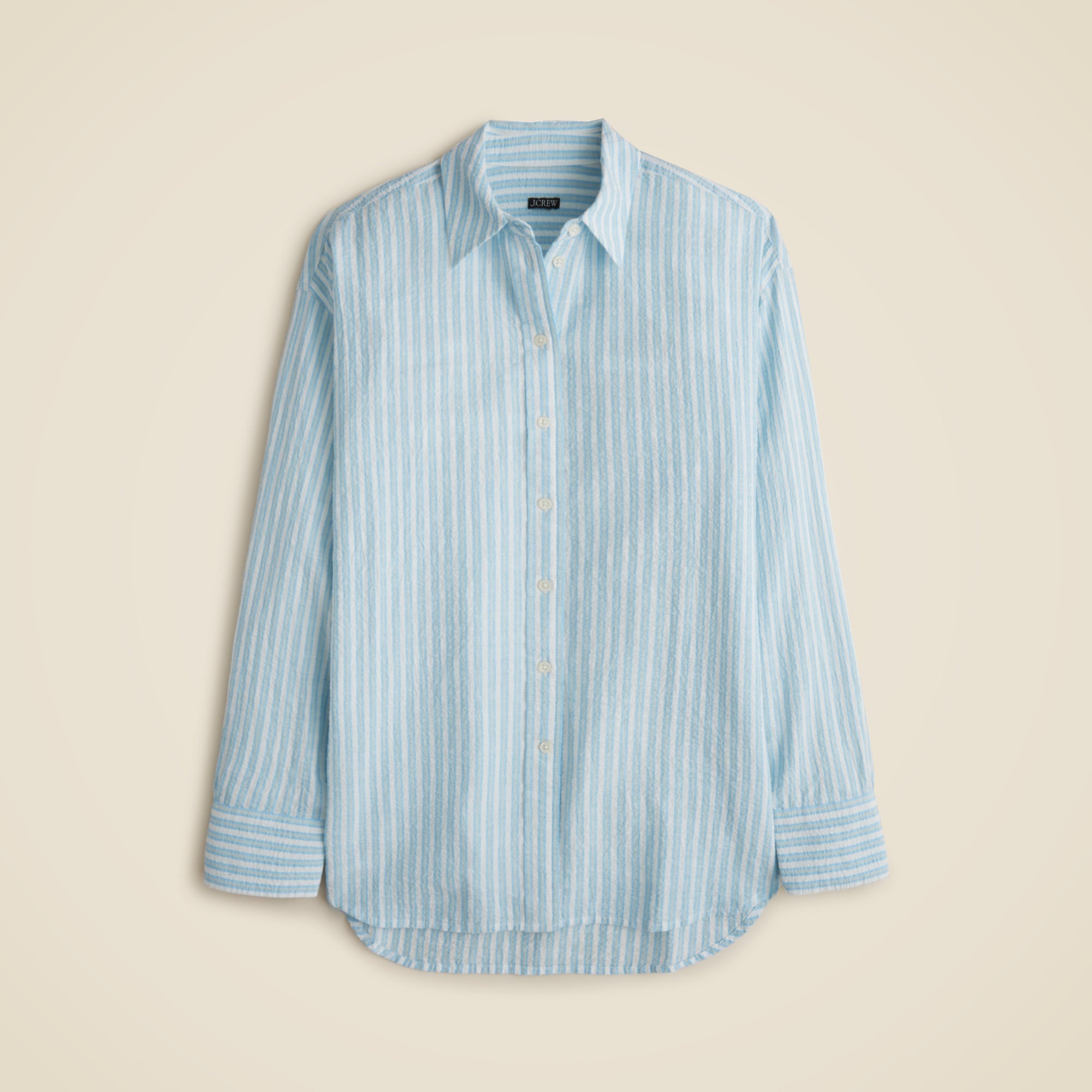 Étienne oversized shirt in textured cotton-blend poplin