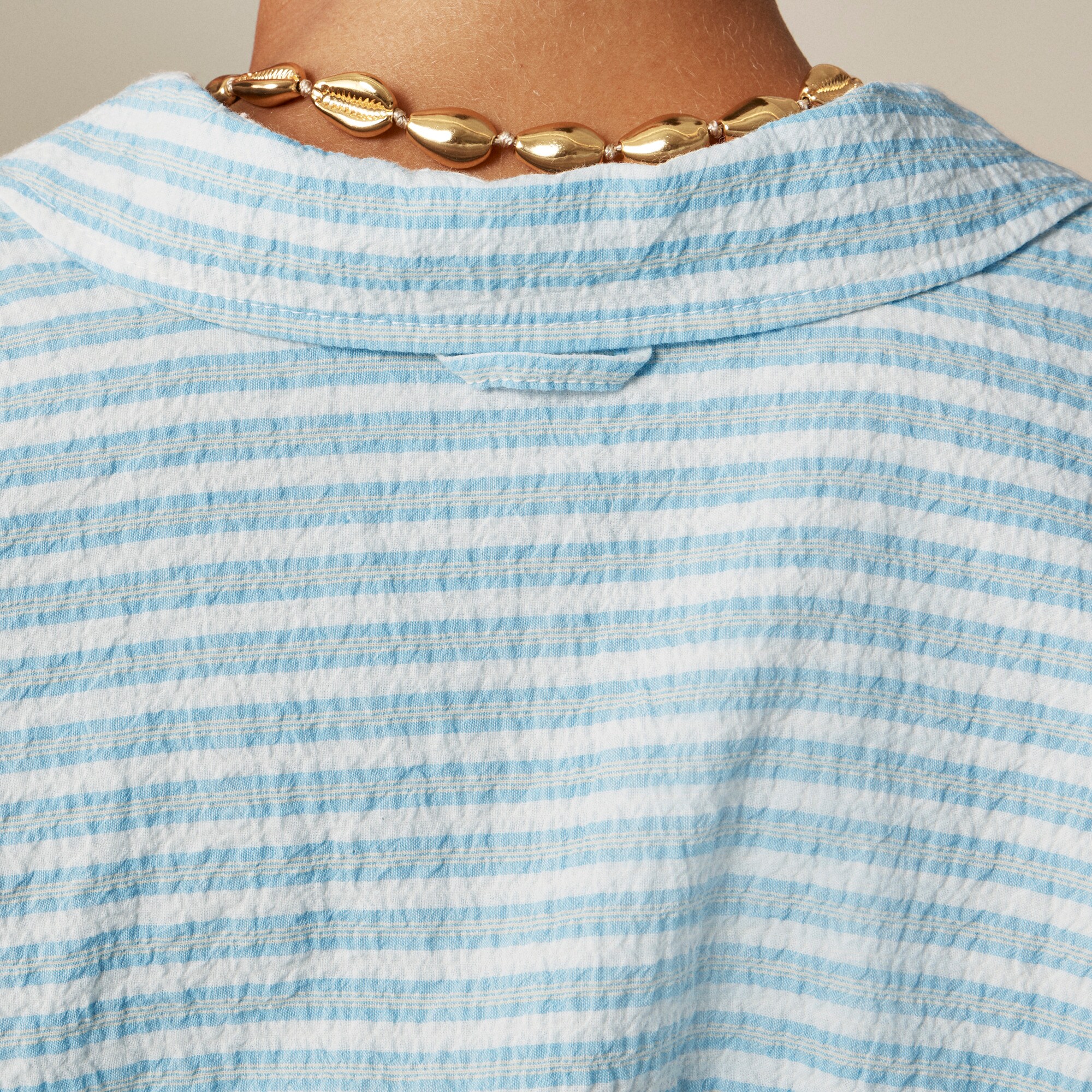 Étienne oversized shirt in textured cotton-blend poplin