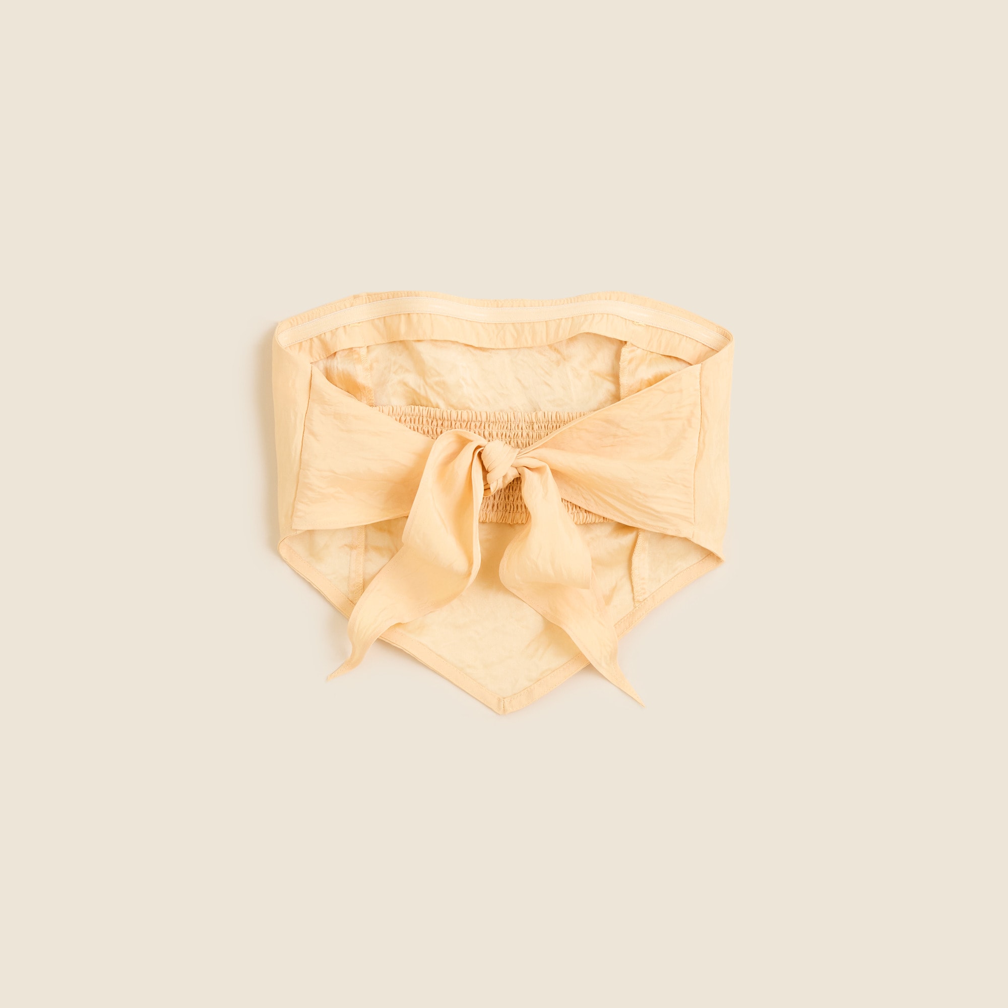 Tie-back Tube Top In Textured Satin For Women | J.Crew