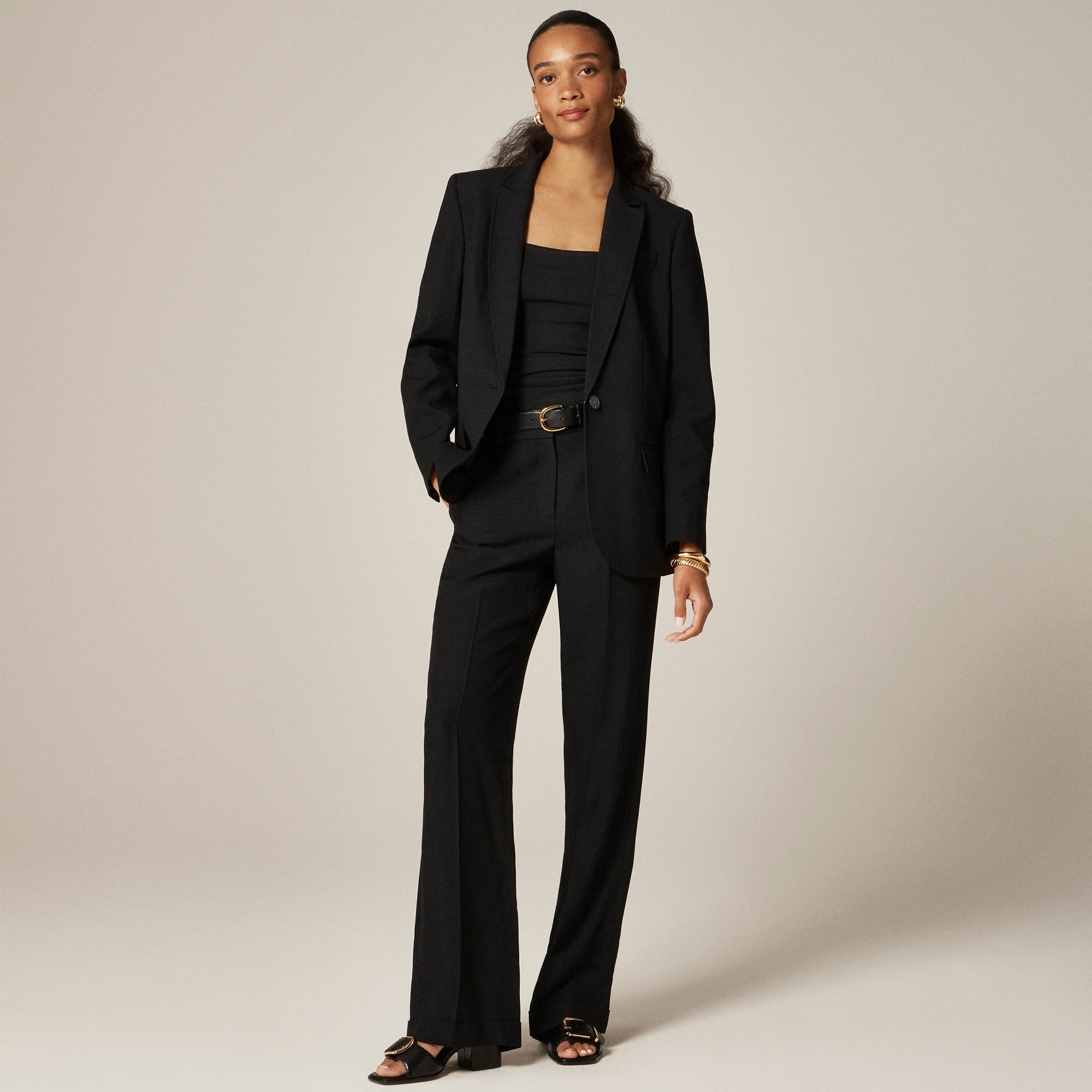 Arden blazer in luster canvas