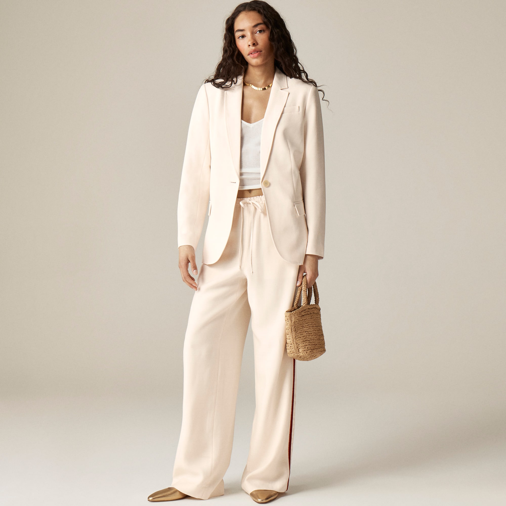 Arden blazer in luster canvas