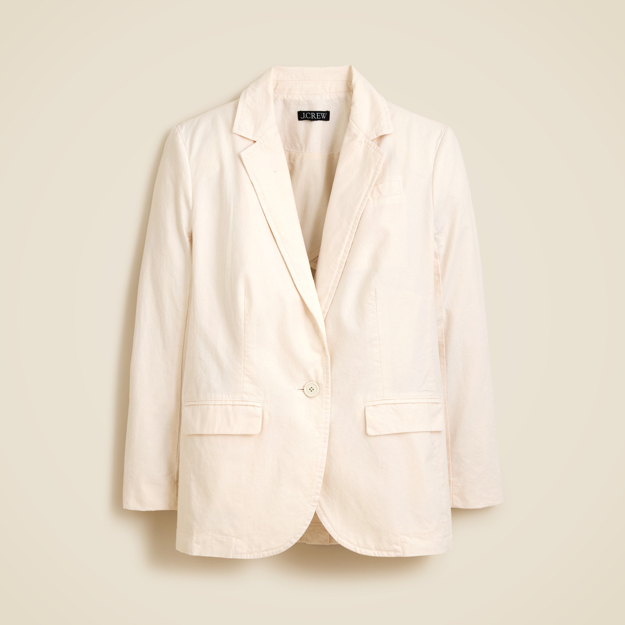 womens Easy-fit blazer in textured cotton blend
