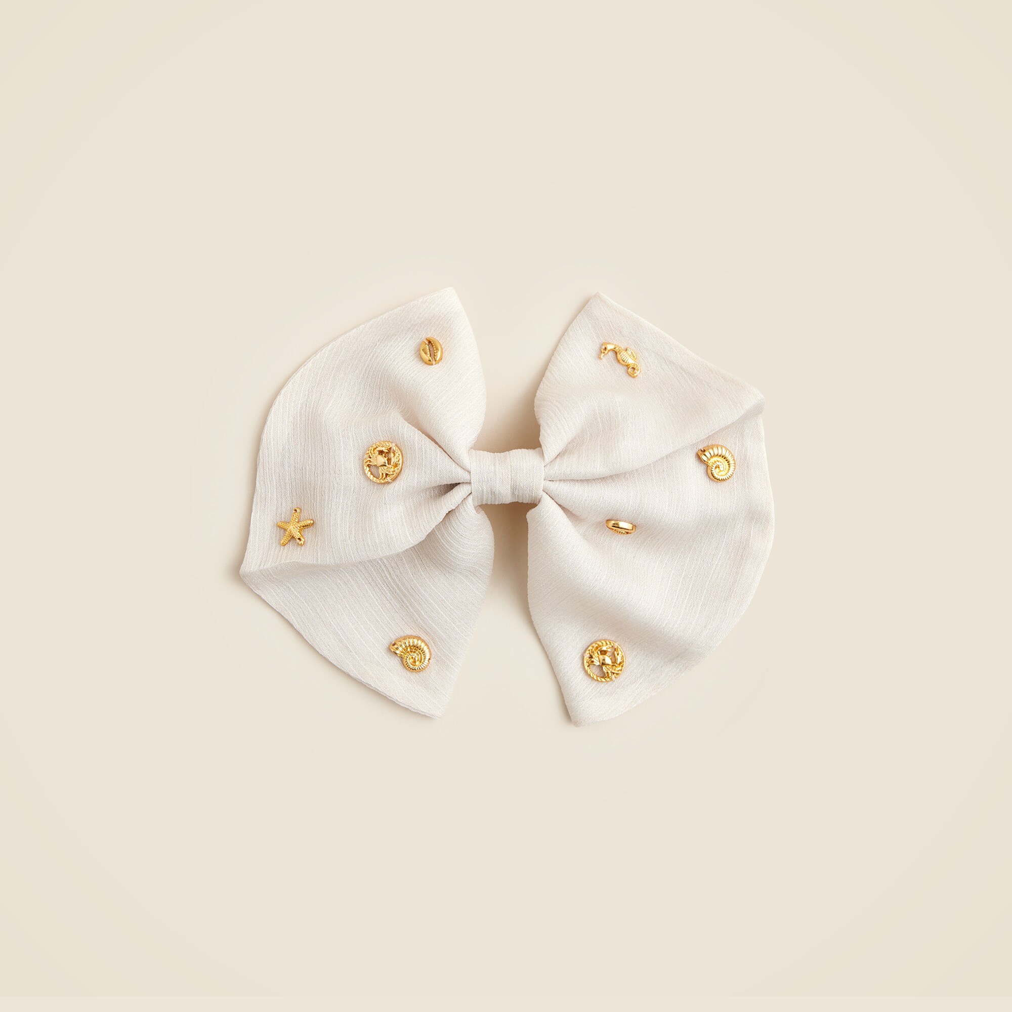 womens Nautical charm bow hair clip