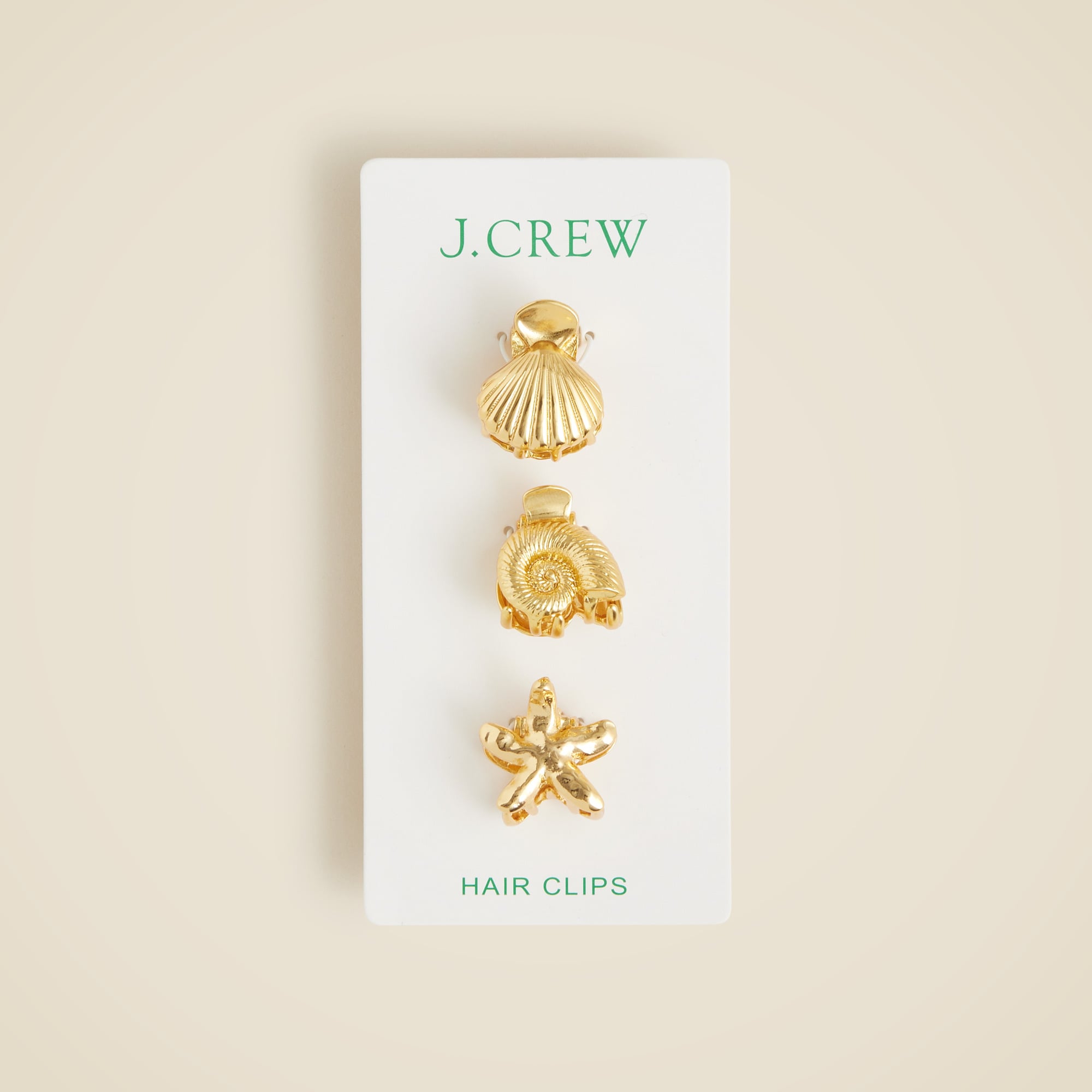 Metallic Nautical Claw Clips Three-pack For Women | J.Crew