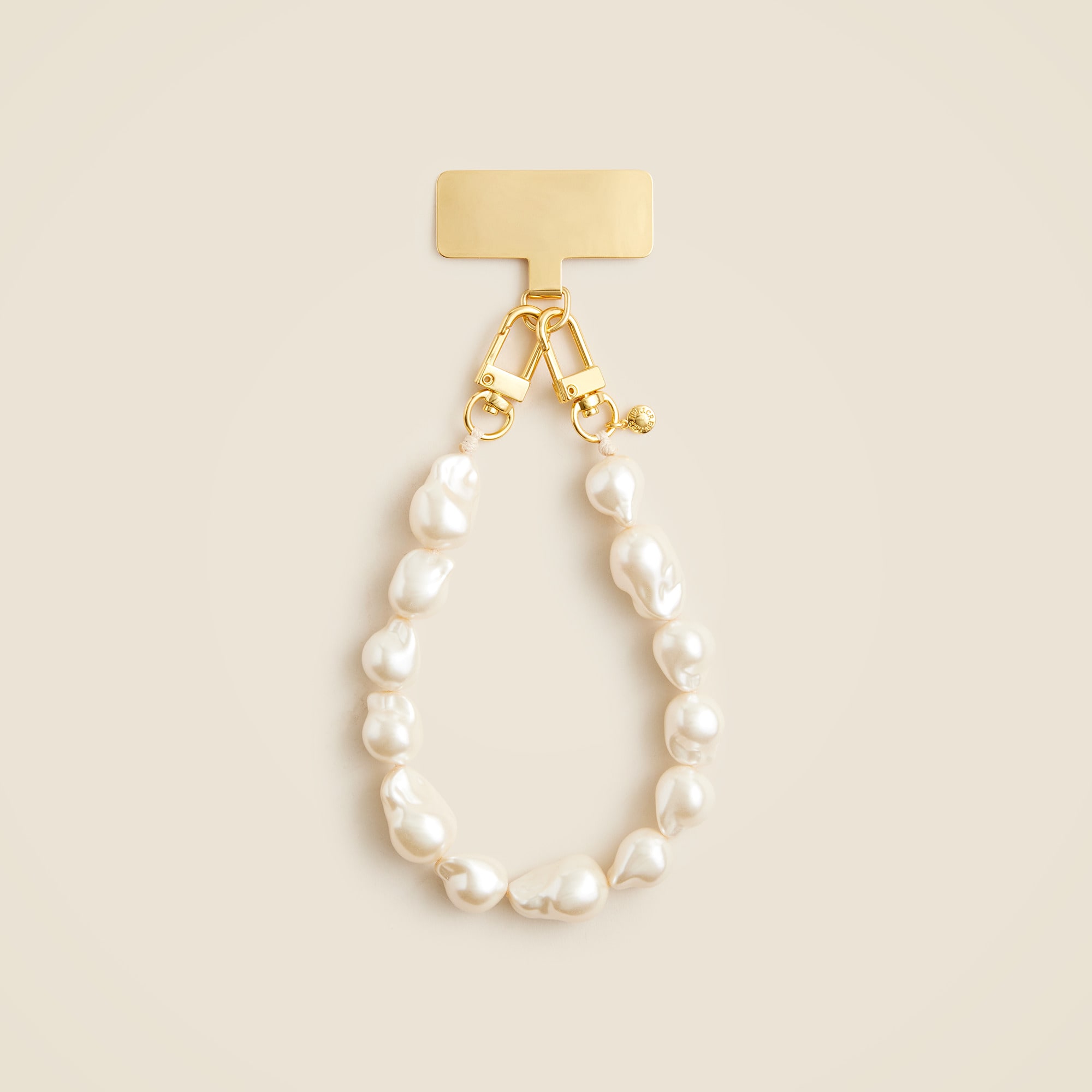 womens Baroque pearl phone chain