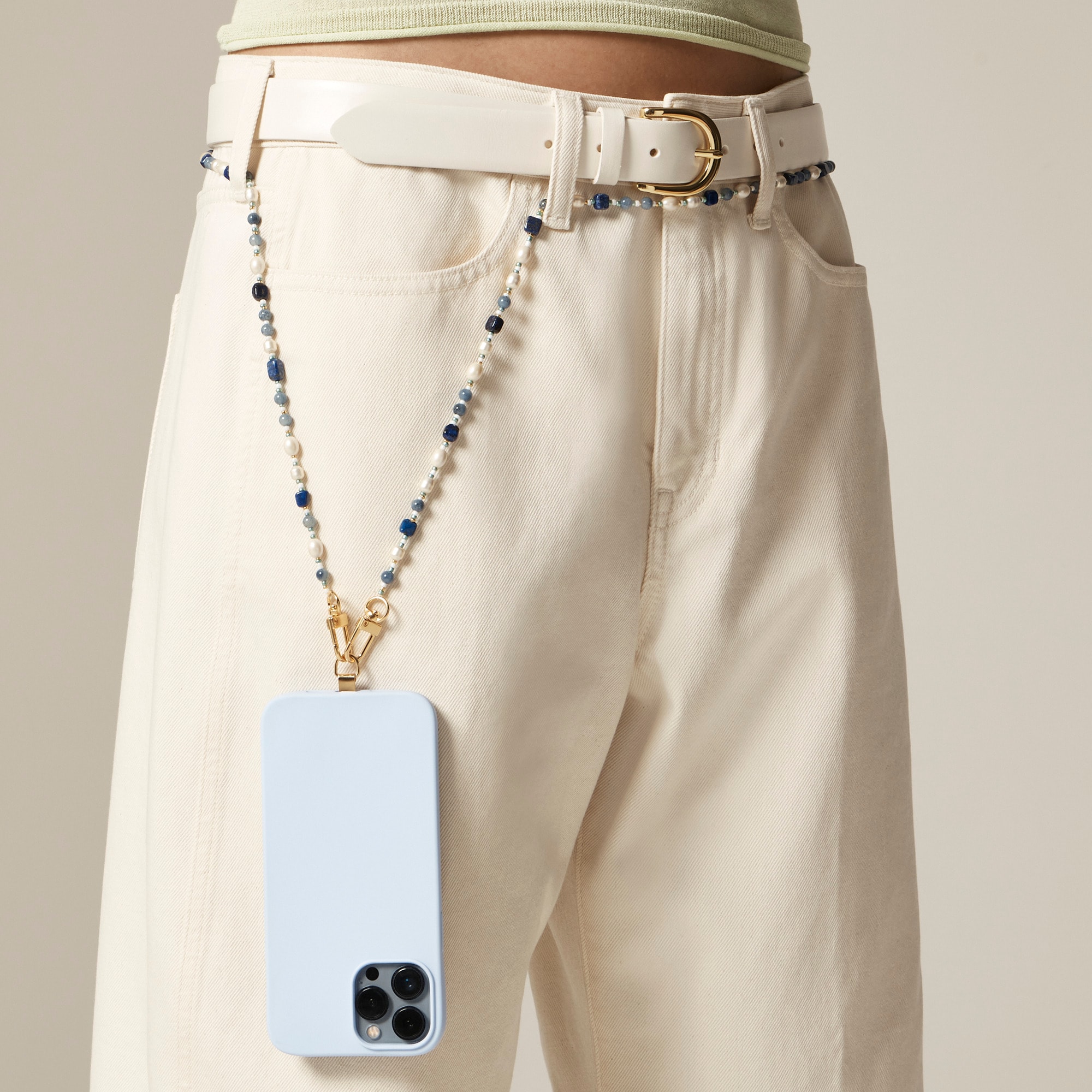 womens Beaded crossbody phone chain