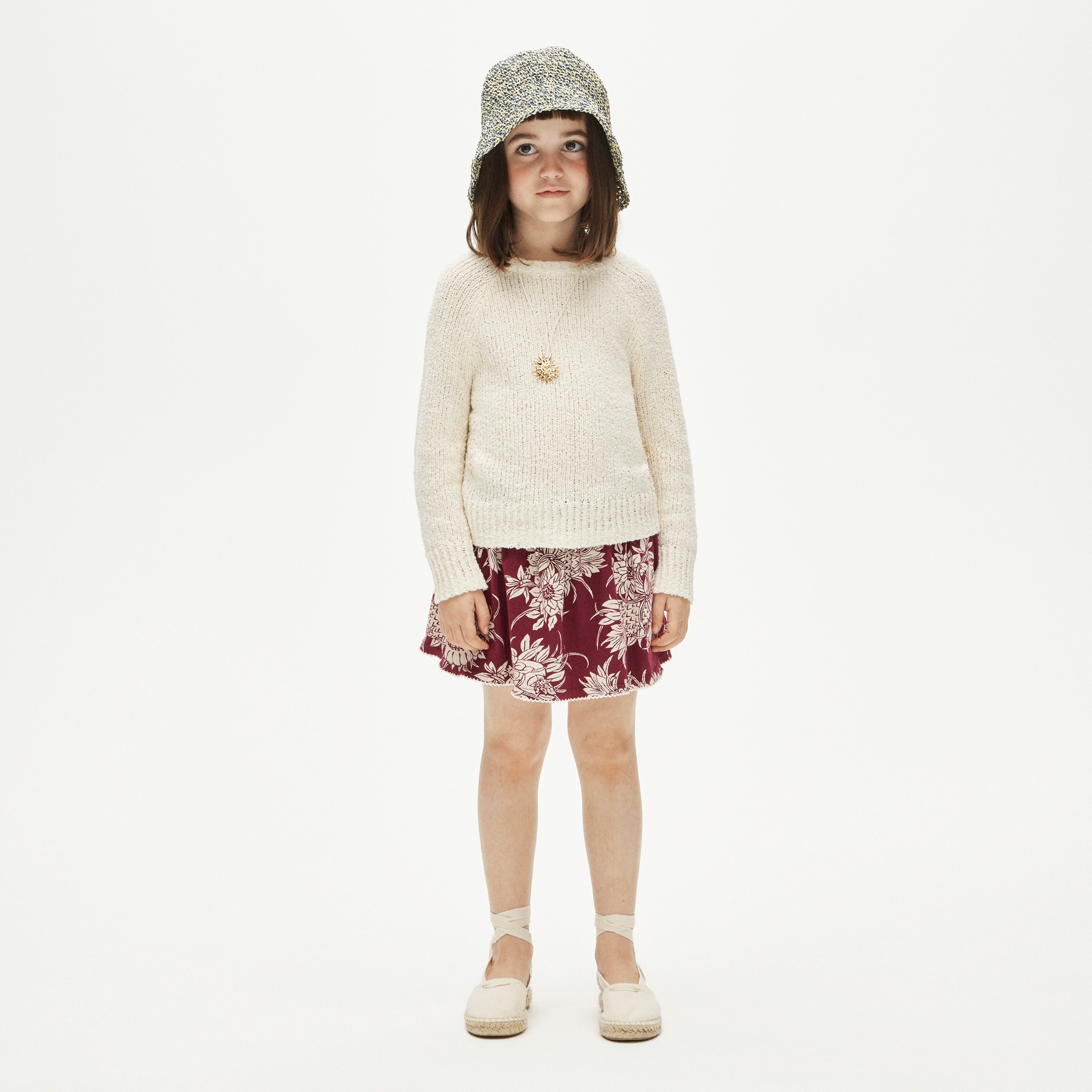 Girls' Marina beach sweater in cotton blend