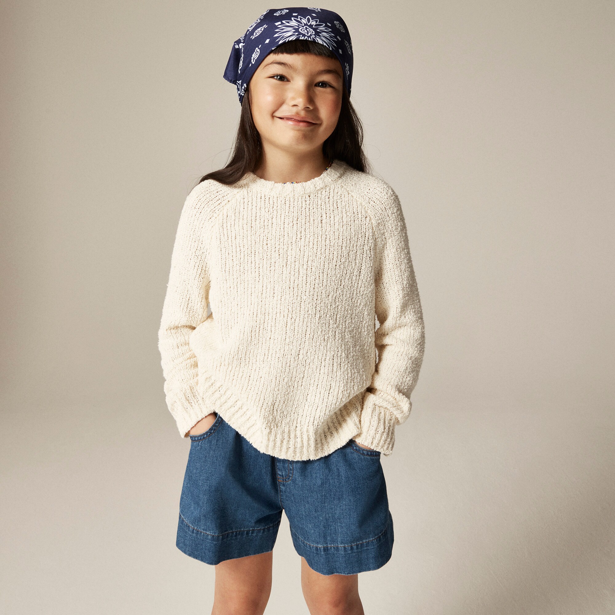 girls Girls' Marina beach sweater in cotton blend