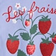 Girls' short-sleeve strawberry graphic T-shirt with embellishments BERRIES girls' short-sleeve strawberry graphic t-shirt with embellishments for girls