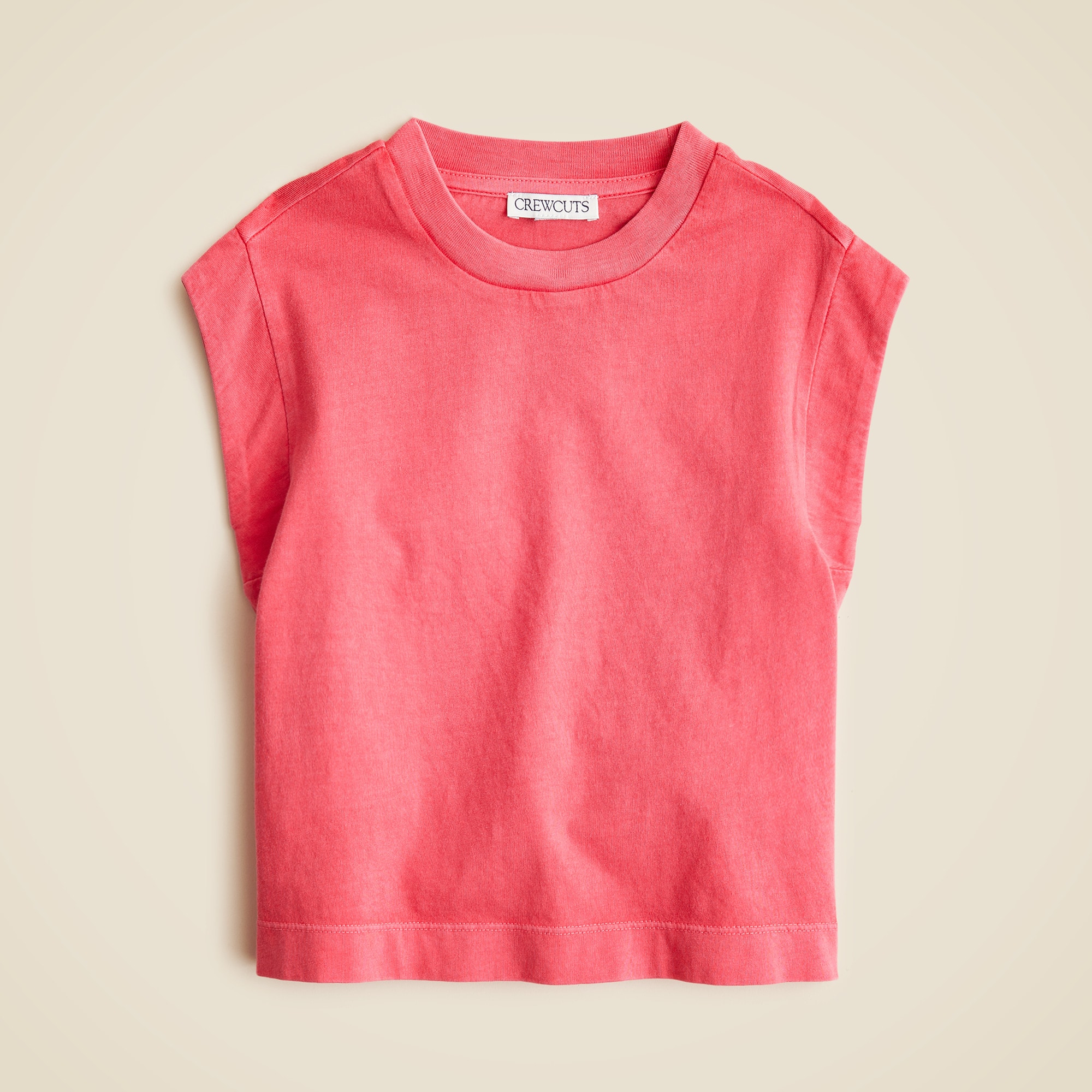  Girls' garment-dyed muscle tank top