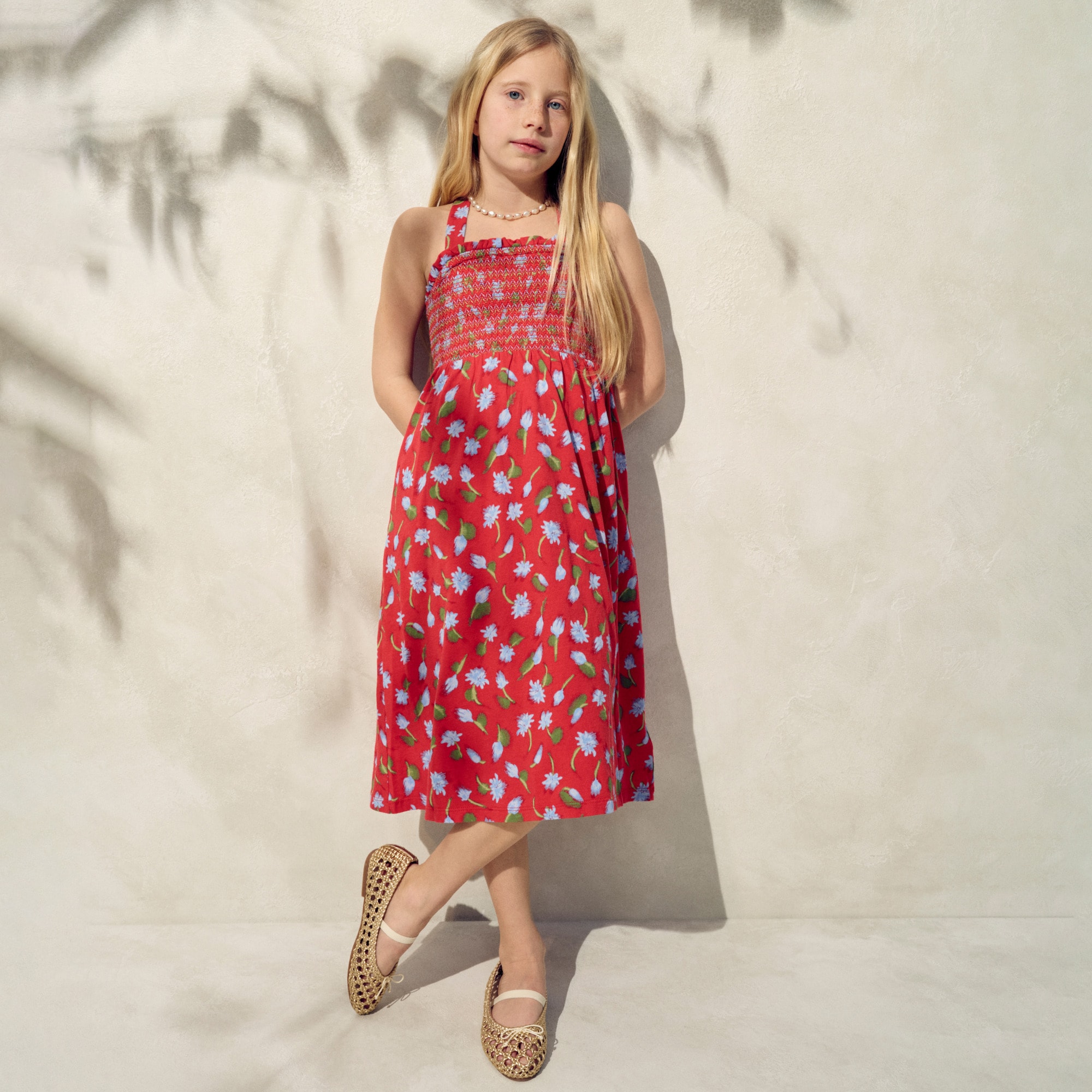  Girls' sparkler dress in broken-in jersey